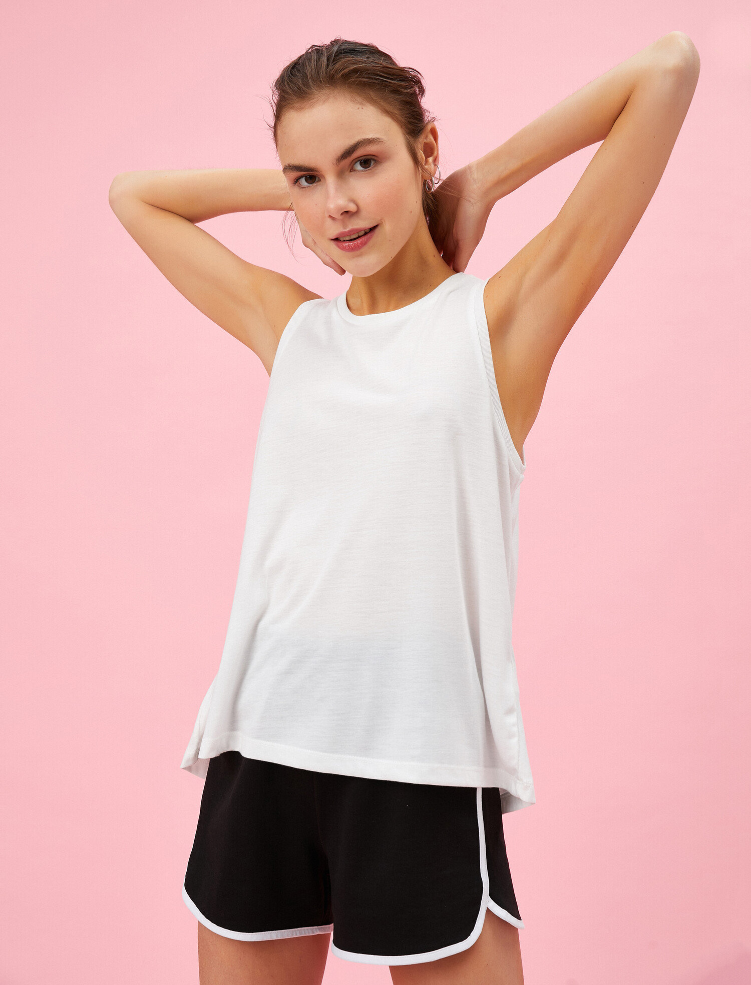   Çizgili Atlet Basic Halter Yaka Tanktop