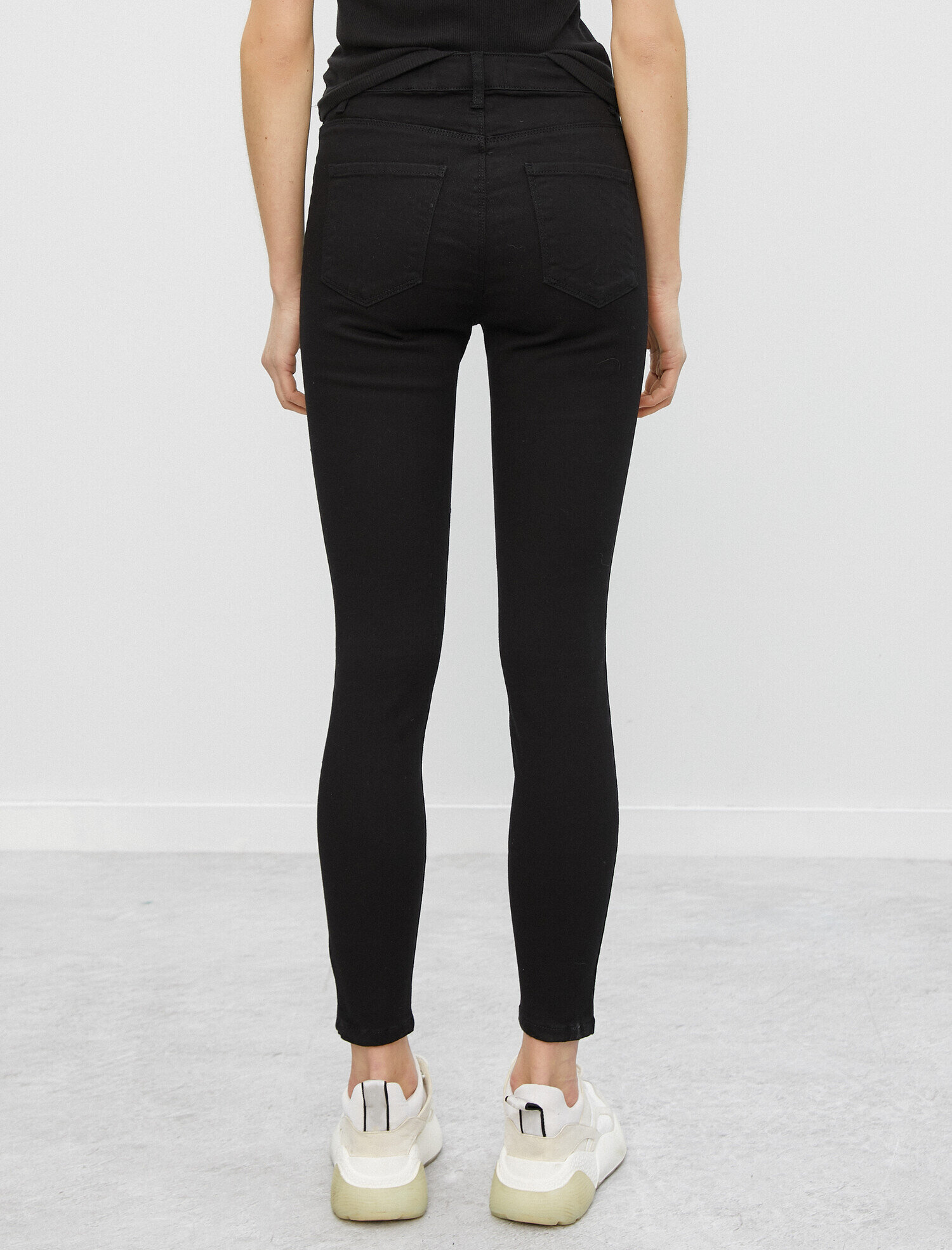   Yüksek Bel Dar Kesim Dar Paça Pantolon