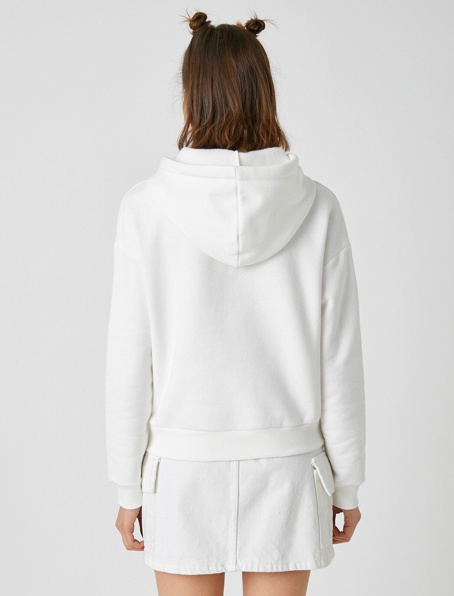   Pamuklu Kapüşonlu Baskılı Sweatshirt