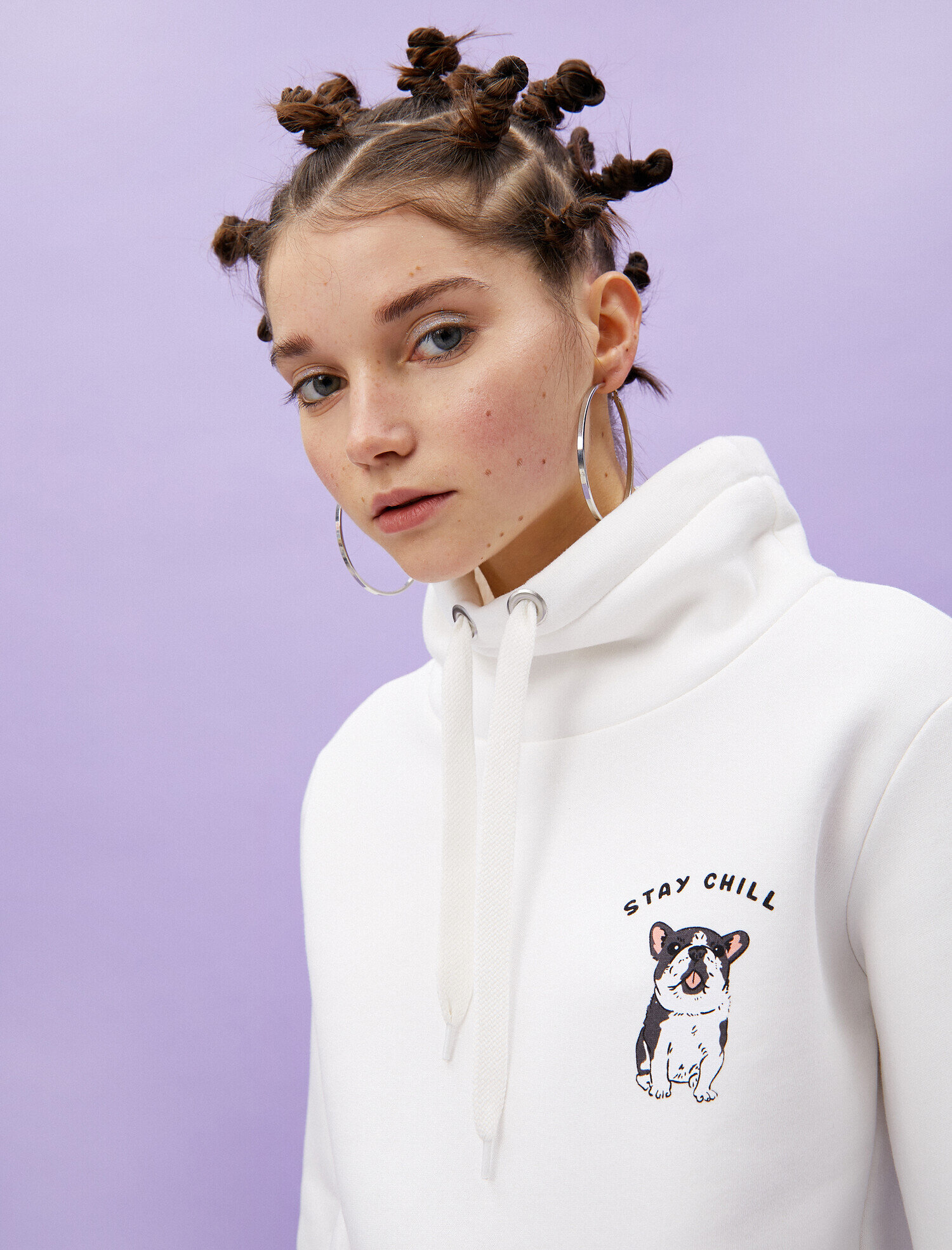   Pamuklu Baskılı Sweatshirt