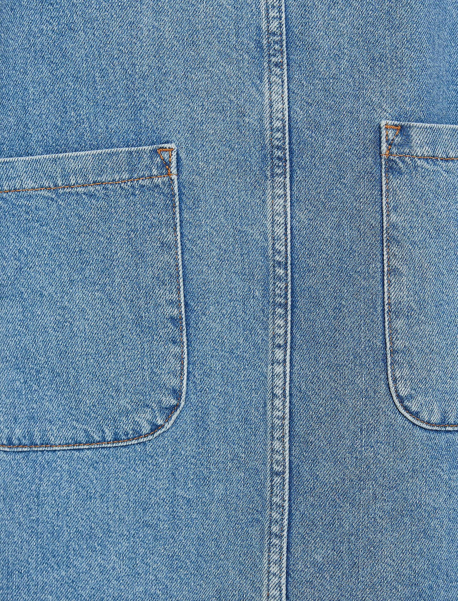 Cep Detaylı Jean Elbise