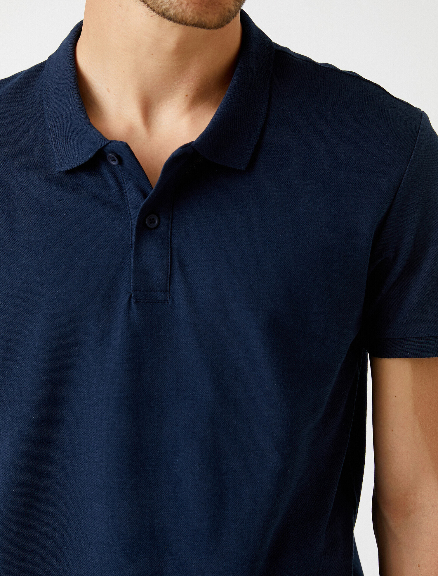   Polo Yaka Tişört Basic Kısa Kollu Pamuklu