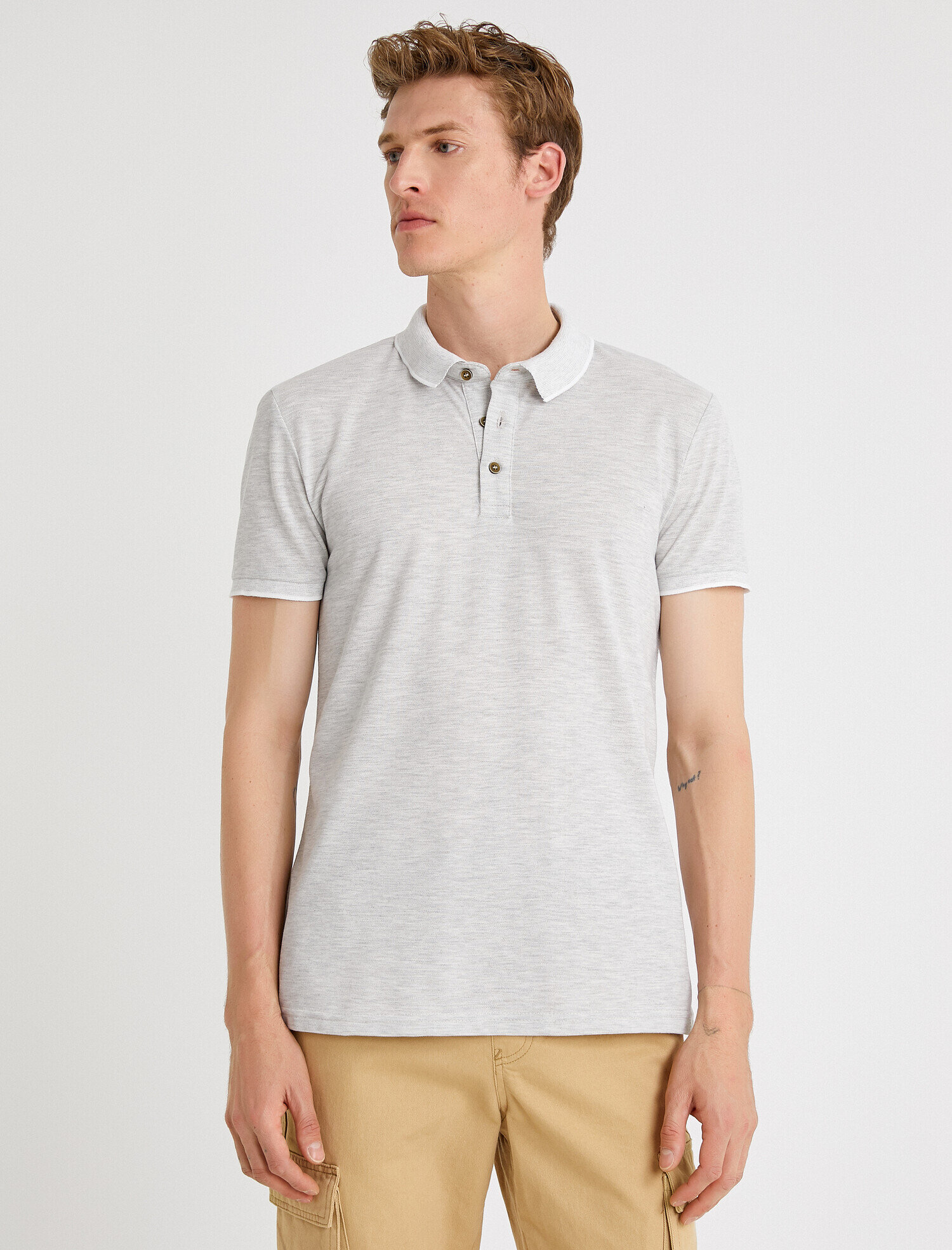   Polo Yaka Tişört Kısa Kollu Pamuklu