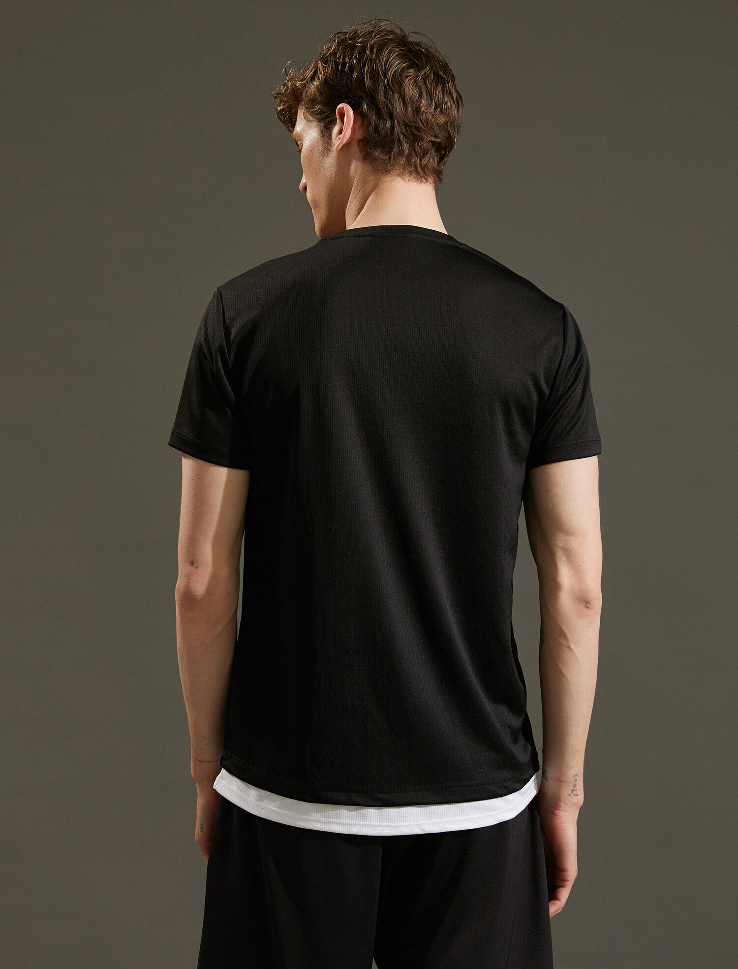   Sloganlı Baskılı Tişört Kısa Kollu Bisiklet Yaka