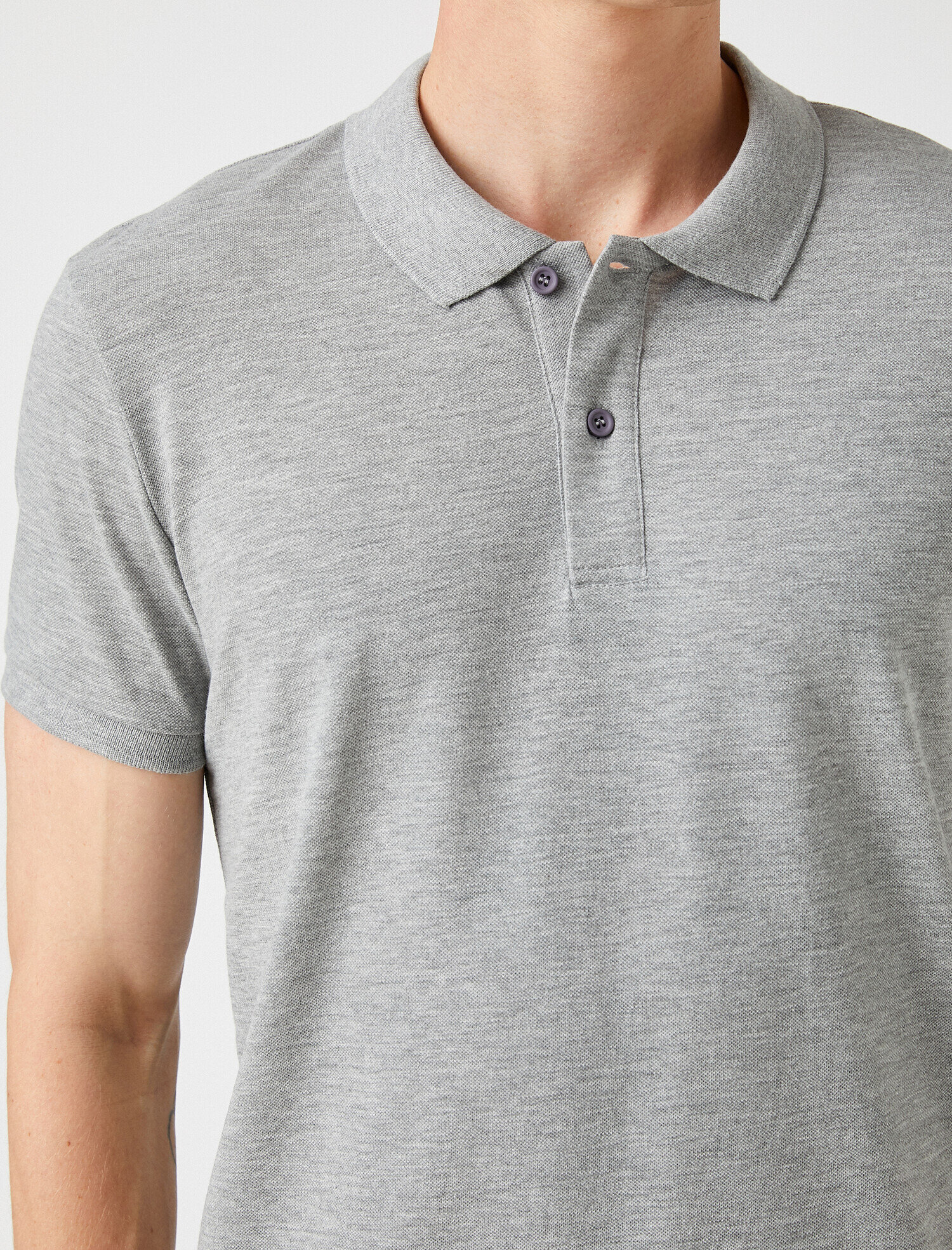   Polo Yaka Tişört Basic Kısa Kollu Pamuklu