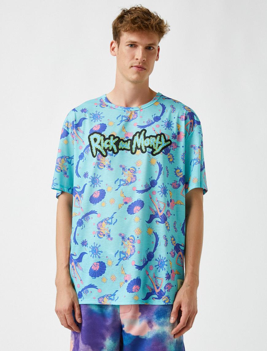   Rick and Morty Tişört Lisanslı Baskılı Oversize