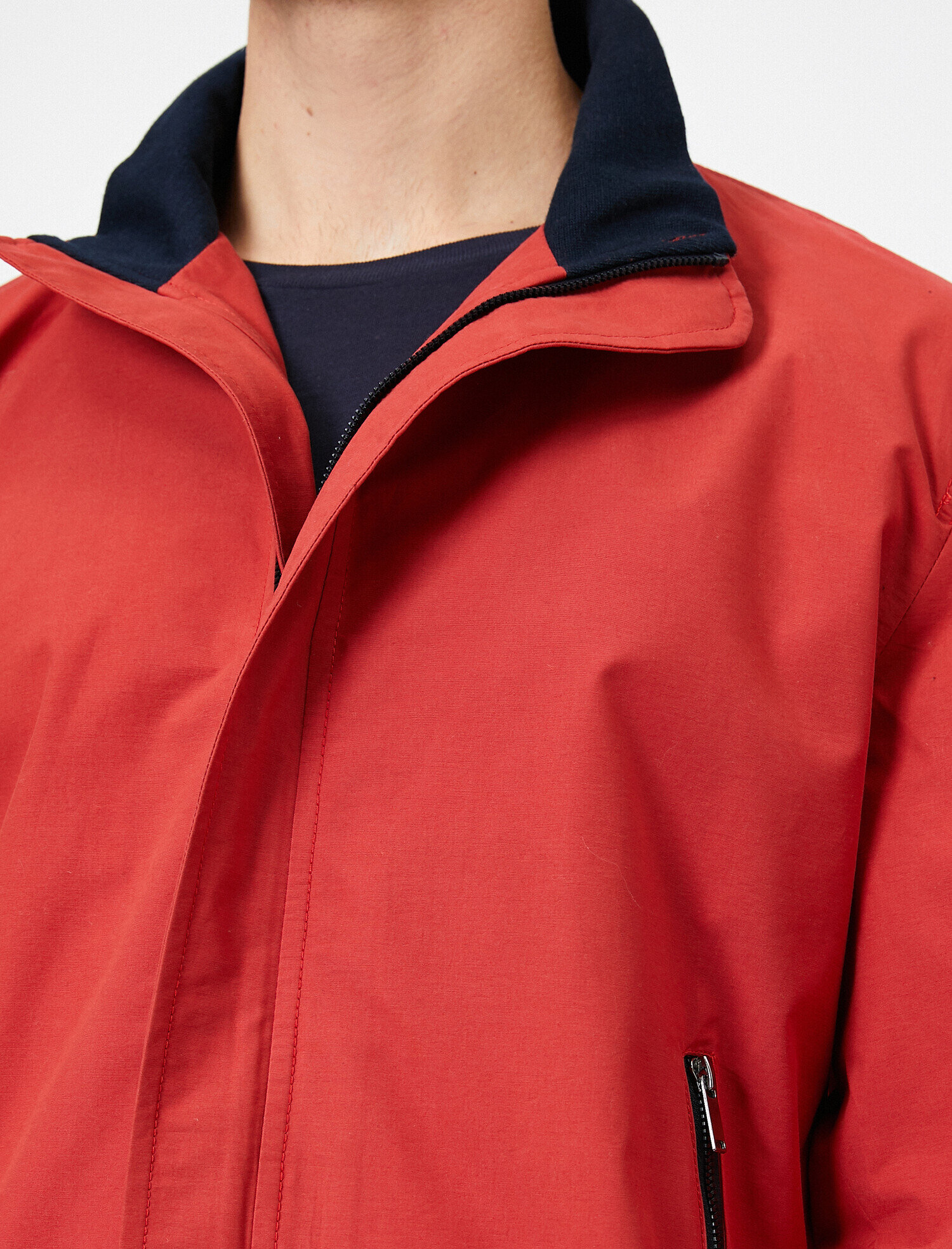 Kontrast Ribana Detaylı Fermuarlı Mont