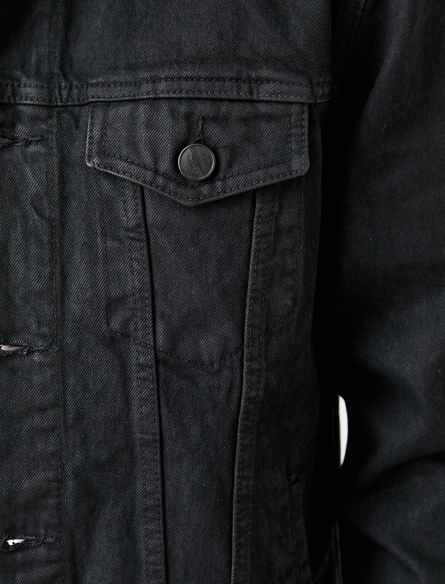   Yakası Suni Kürklü Pamuklu Jean Ceket