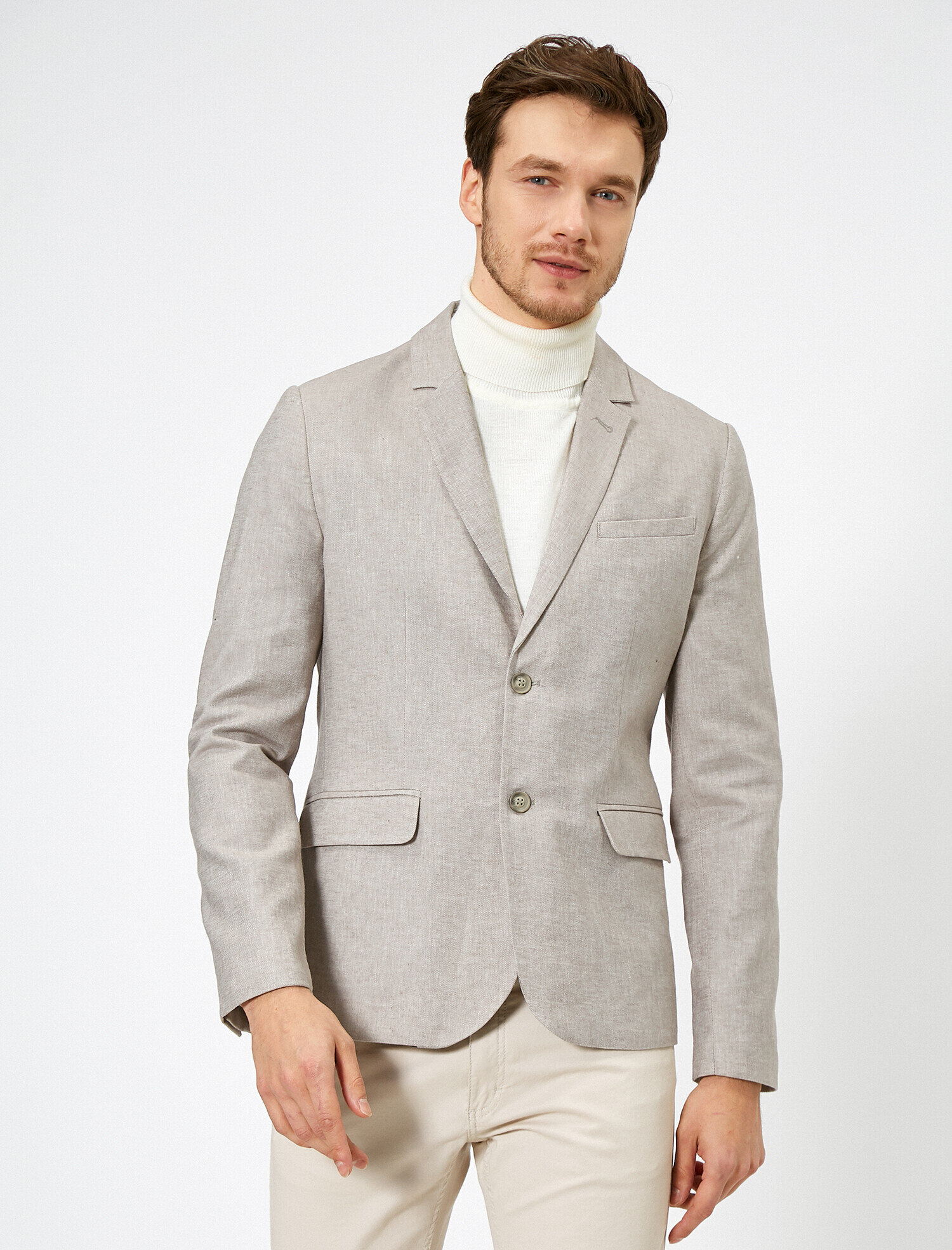   Cep Detaylı Düğmeli Blazer Ceket