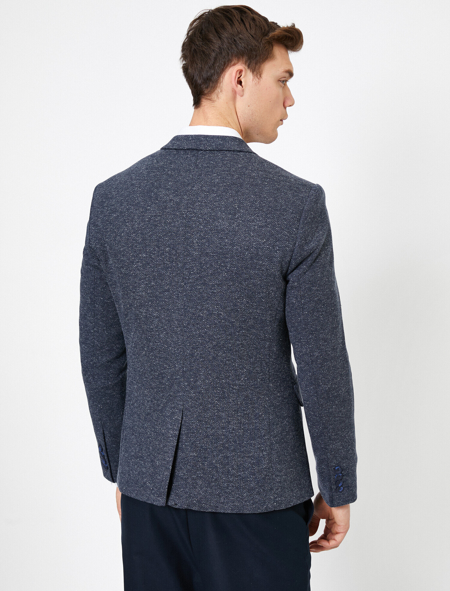 Cep Detaylı Düğmeli Blazer Ceket