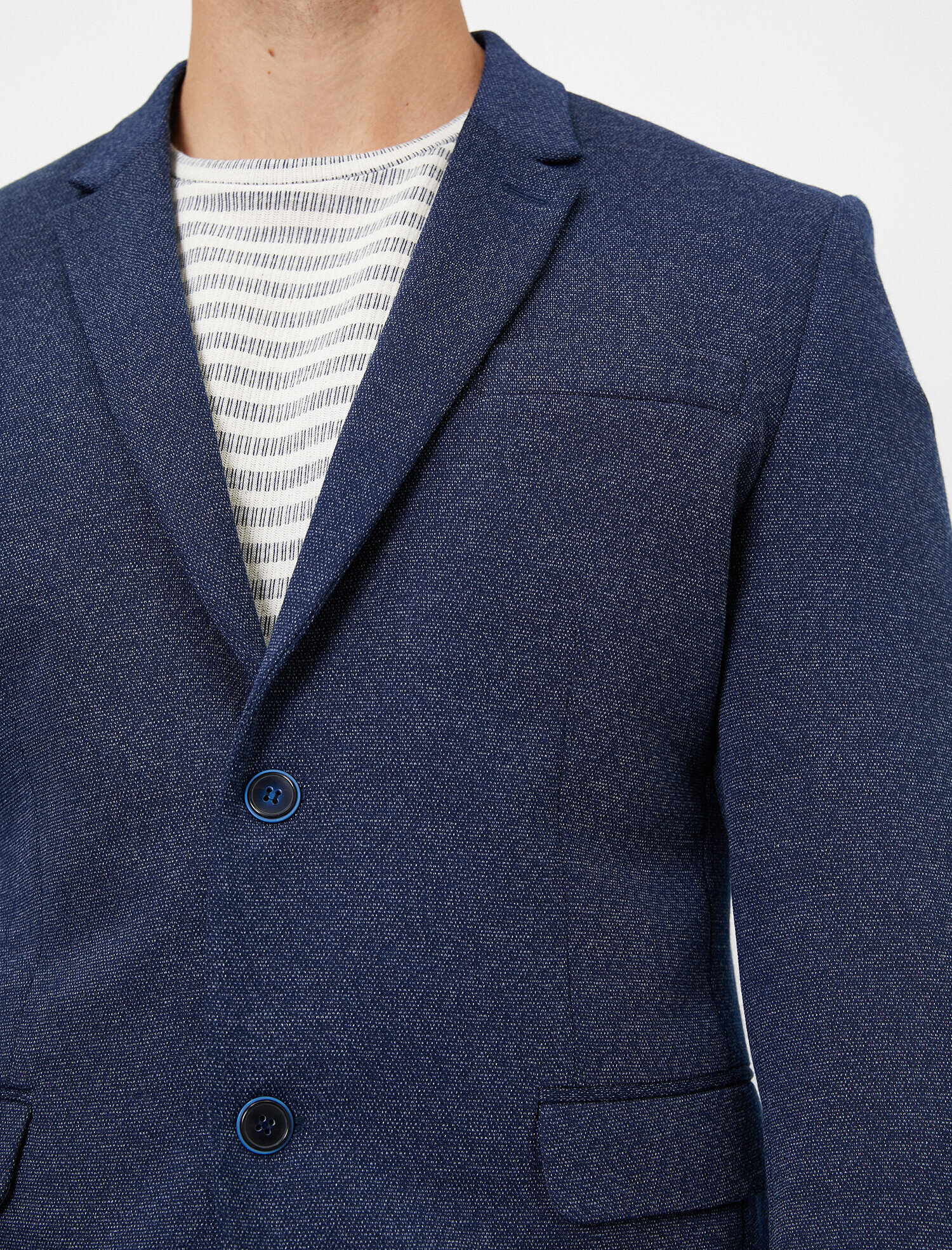   Cep Detaylı Düğmeli Blazer Ceket