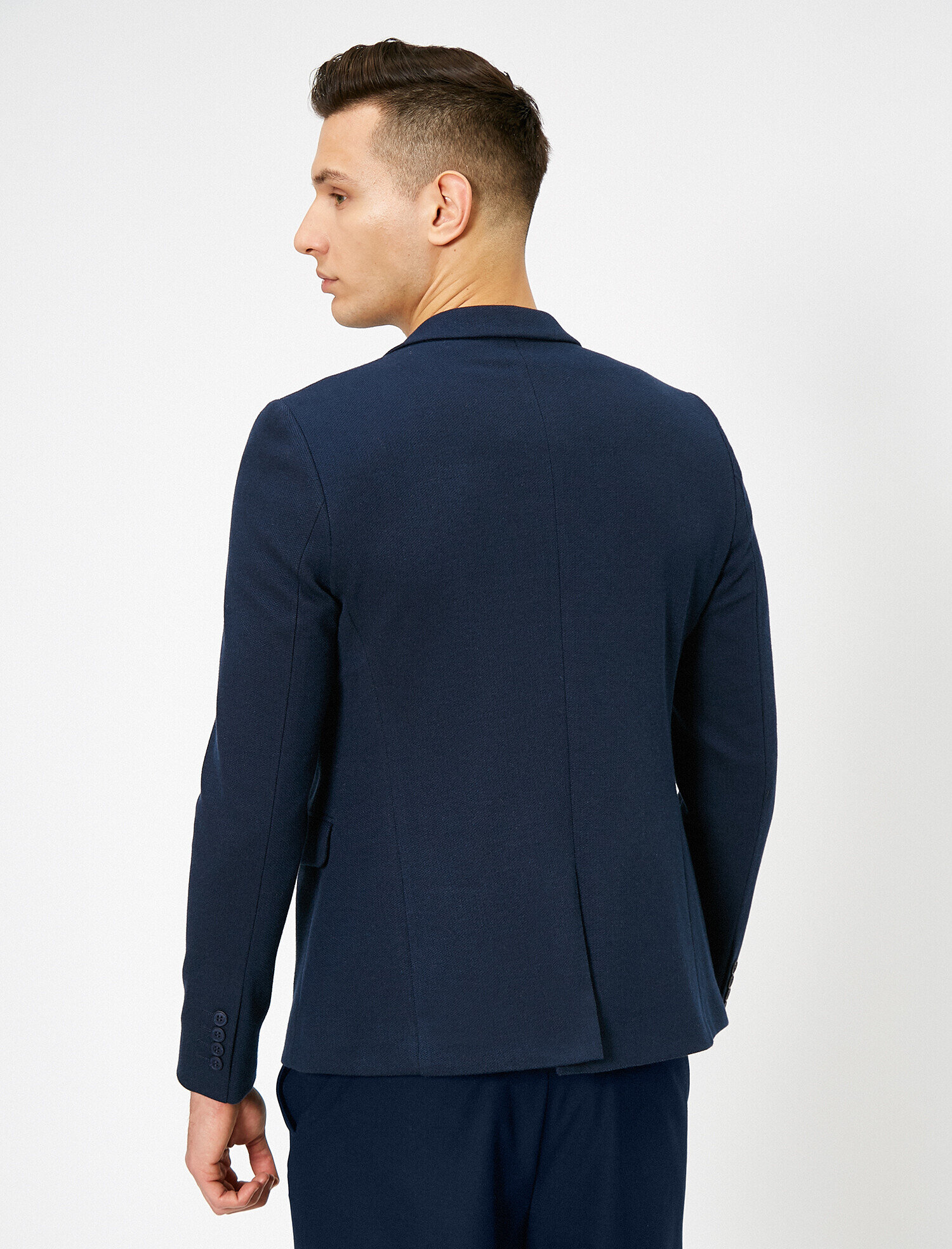 Cep Detaylı Düğmeli Blazer Ceket