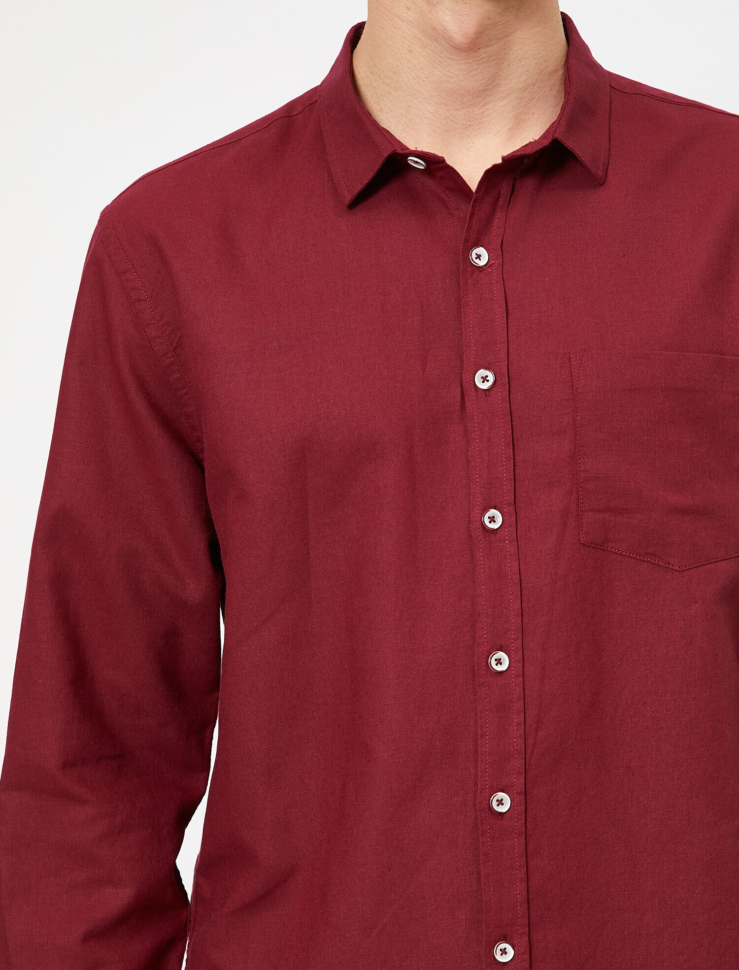   Uzun Kollu Tek Cepli Regular Fit Gömlek