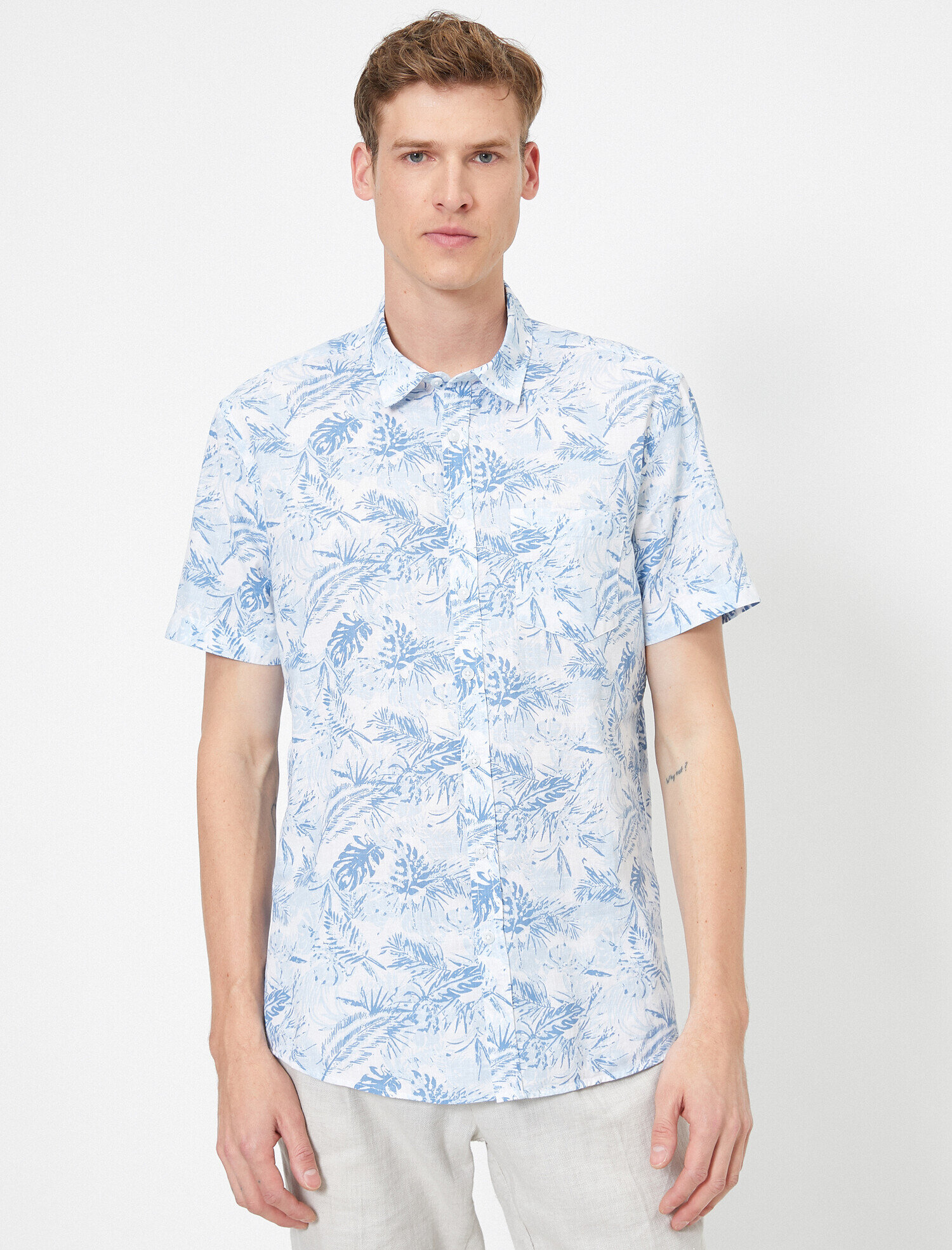   Desenli Gömlek Kısa Kollu