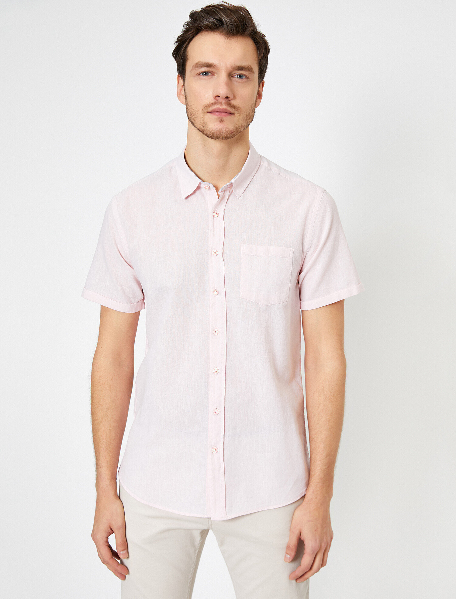   Tek Cepli Slim Fit Kısa Kollu Gömlek