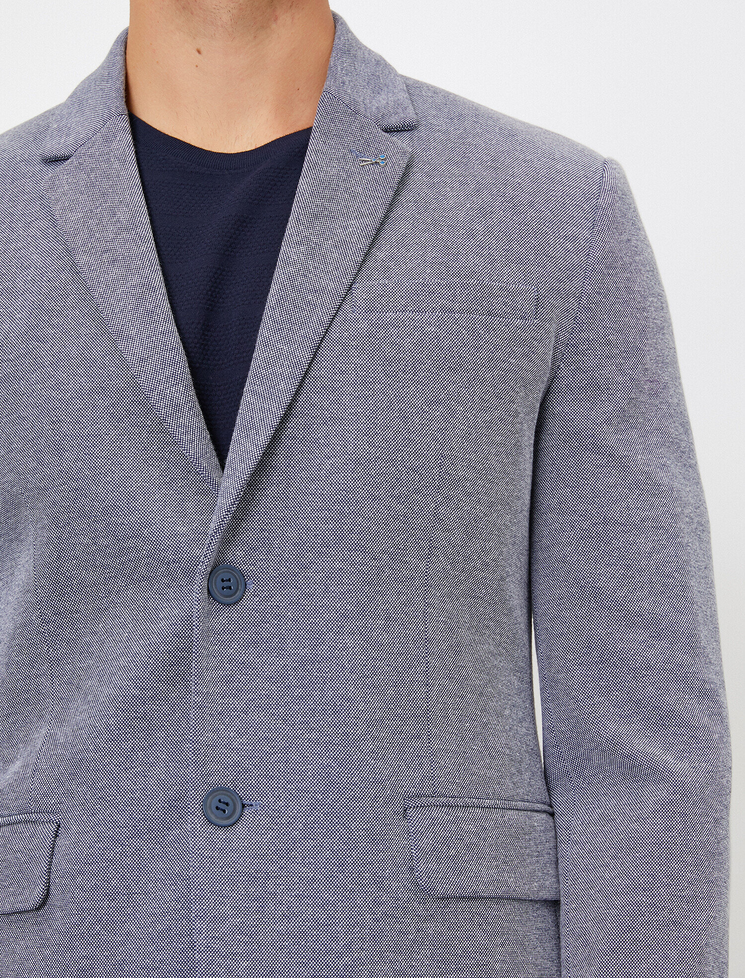 Cep Detaylı Düğmeli Blazer Ceket