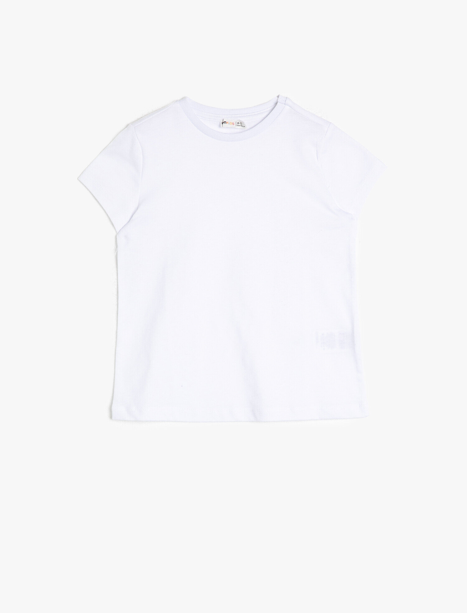  Kız Çocuk Yumuşak Pamuklu Bisiklet Yaka Kısa Kollu Tişört