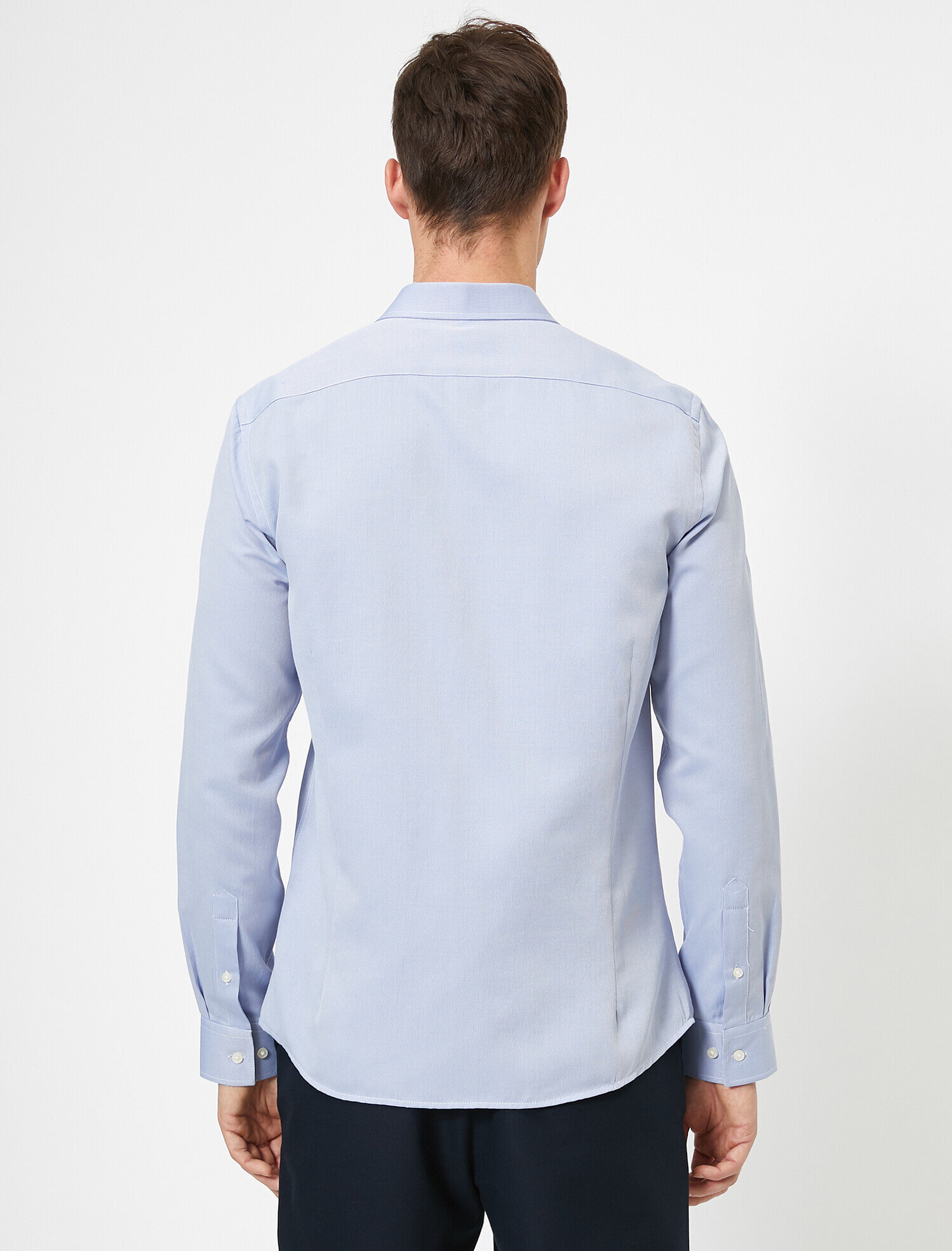   Klasik Yaka Uzun Kollu Slim Fit Smart Gömlek Non Iron