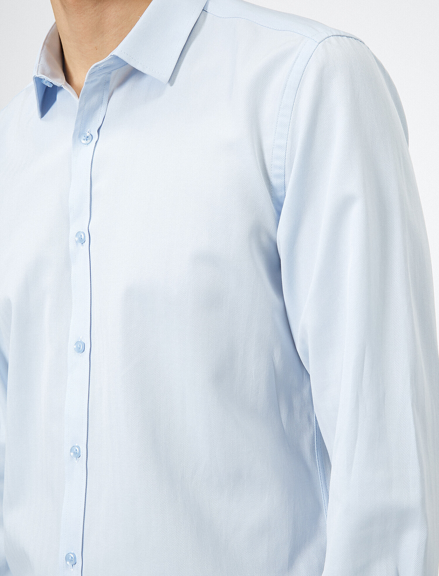   Klasik Yaka Uzun Kollu Slim Fit Smart Gömlek Non Iron