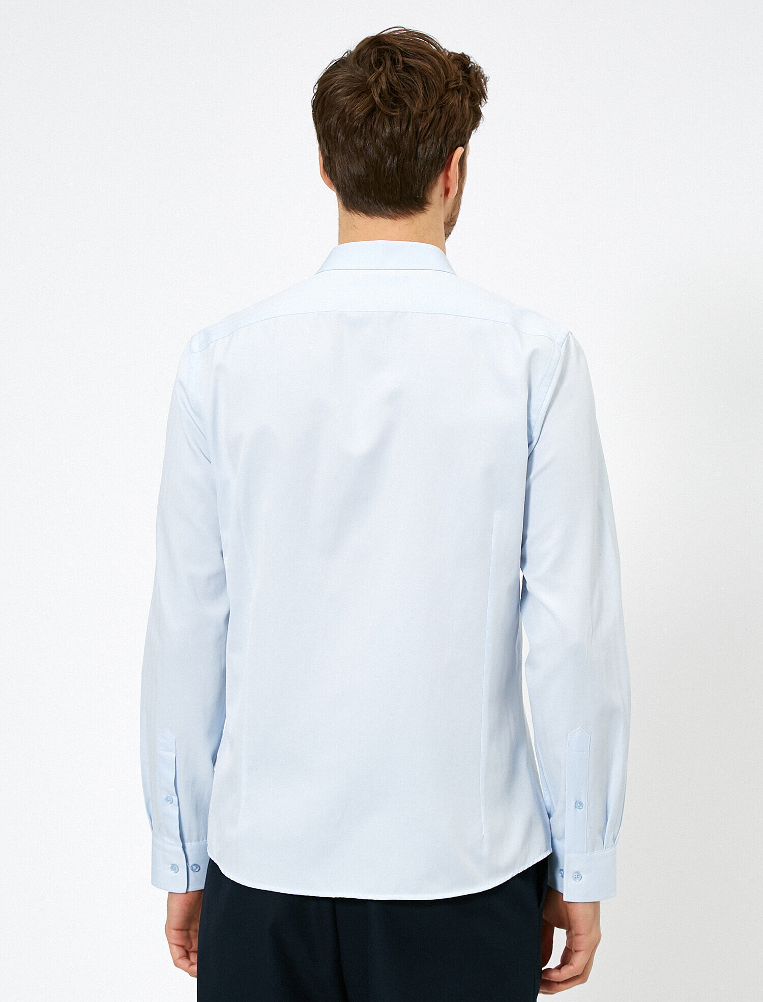   Klasik Yaka Uzun Kollu Slim Fit Smart Gömlek Non Iron