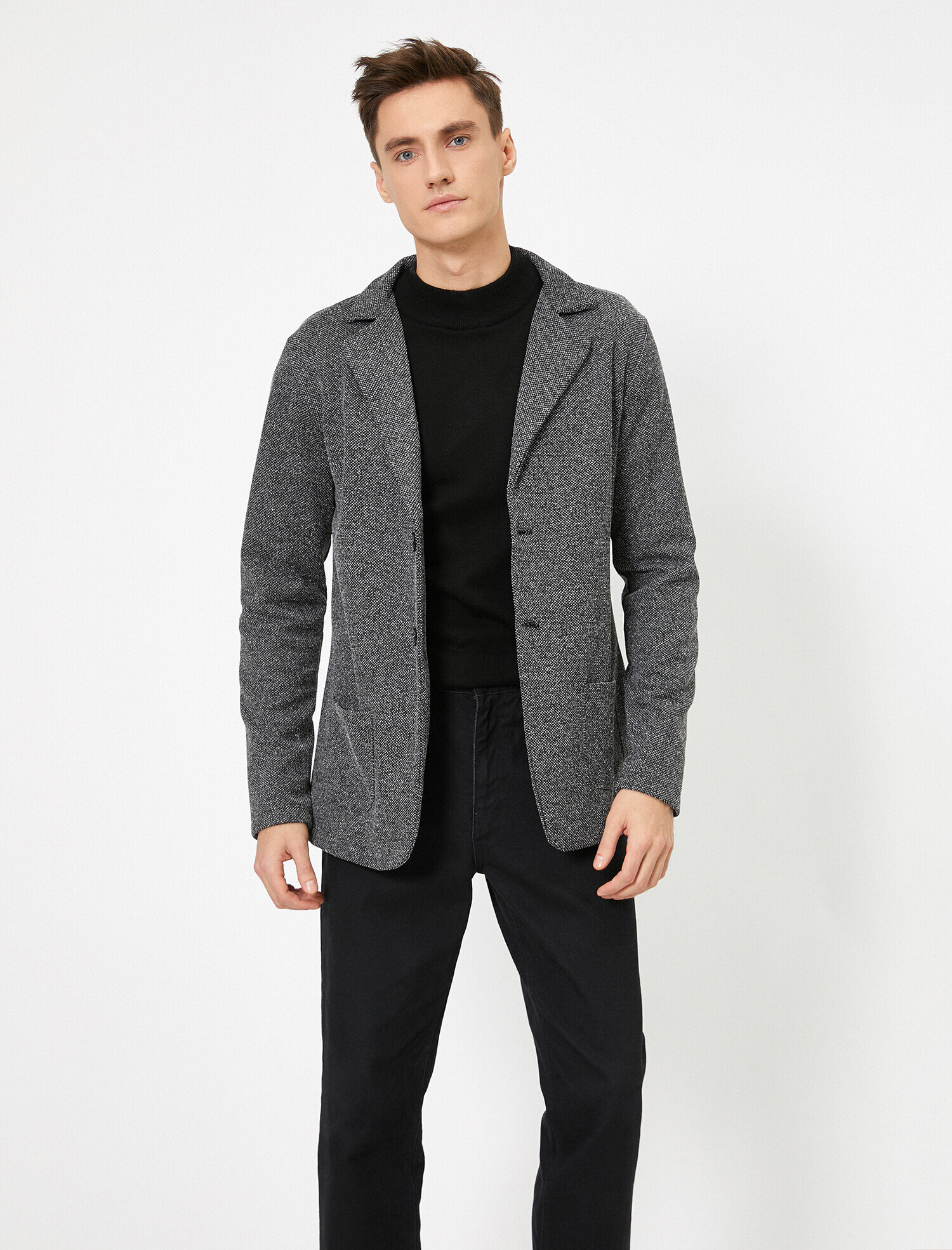   Düğme Detaylı Blazer Form Slim Fit Hırka