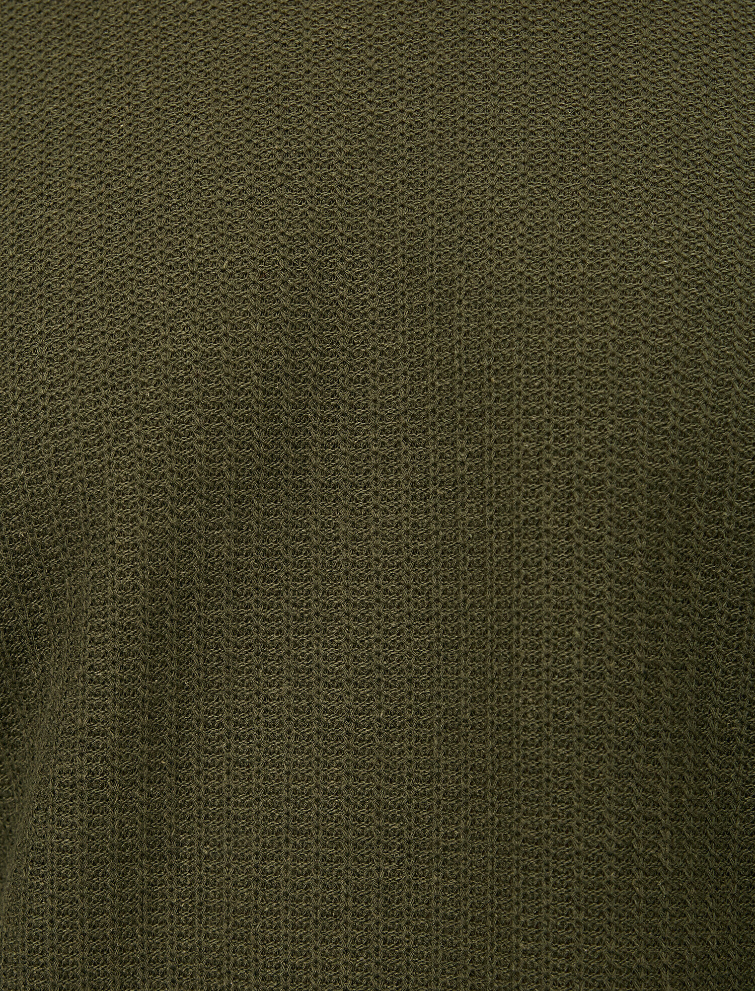   Basic Triko Kazak Bisiklet Yaka Dokulu Uzun Kolu