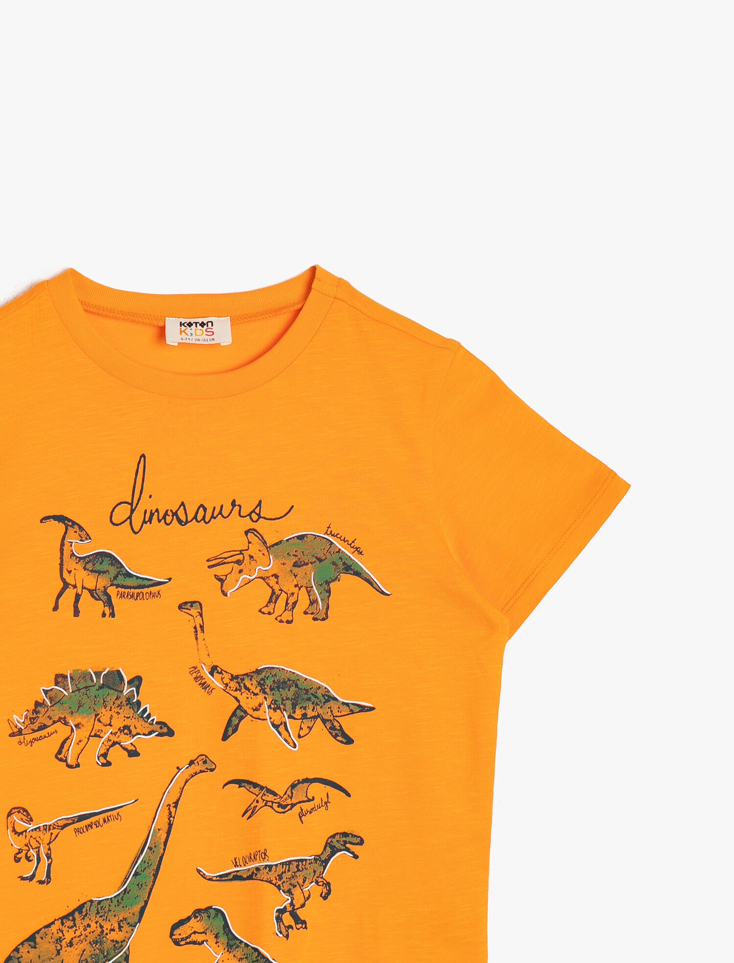  Erkek Çocuk Baskılı Pamuklu Kısa Kollu Bisiklet Yaka Tişört