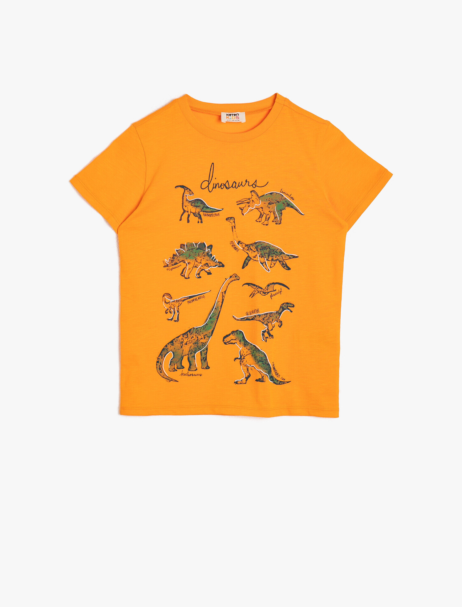  Erkek Çocuk Baskılı Pamuklu Kısa Kollu Bisiklet Yaka Tişört