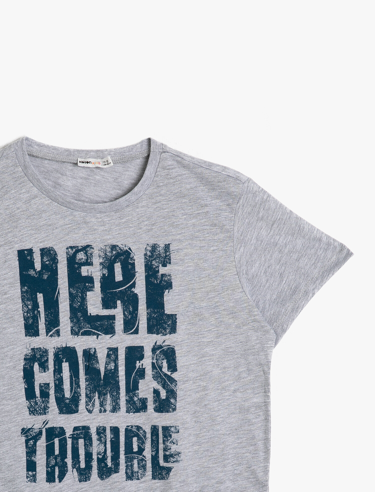  Erkek Çocuk Pamuklu Baskılı Kısa Kollu Bisiklet Yaka Tişört