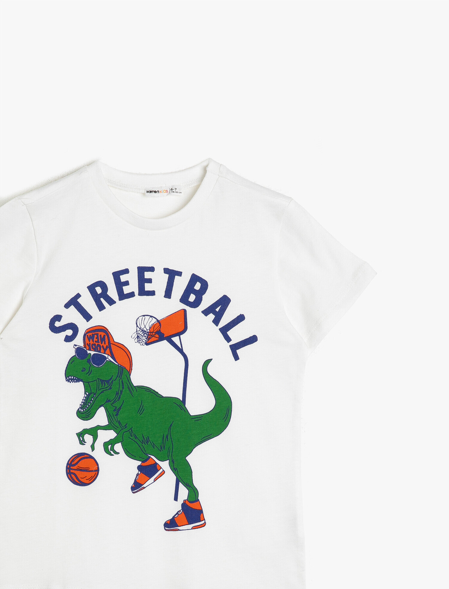  Erkek Çocuk Baskılı Pamuklu Kısa Kollu Bisiklet Yaka Tişört