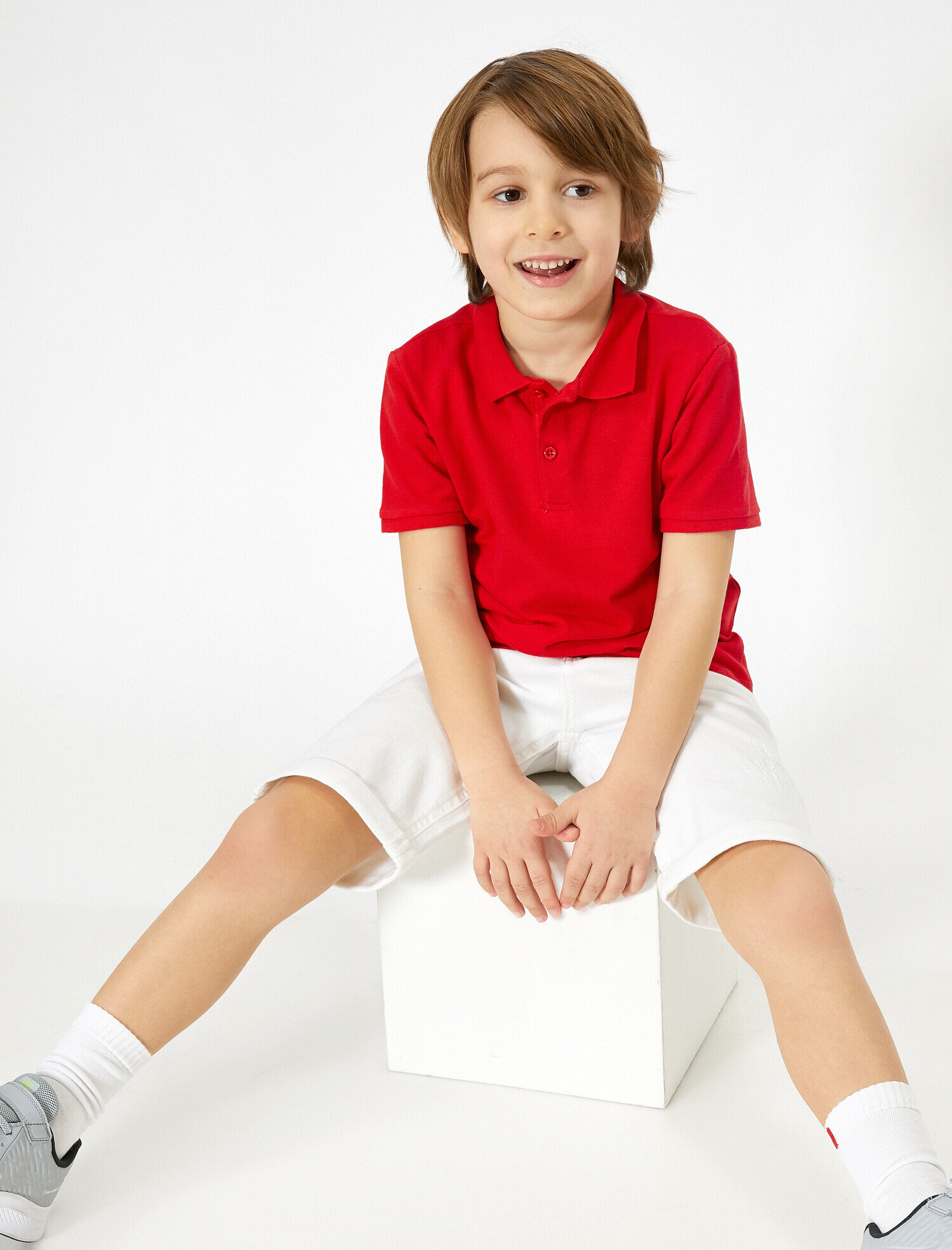 Erkek Çocuk Basic Kol Ucu Triko Detaylı Polo Pike Tişört