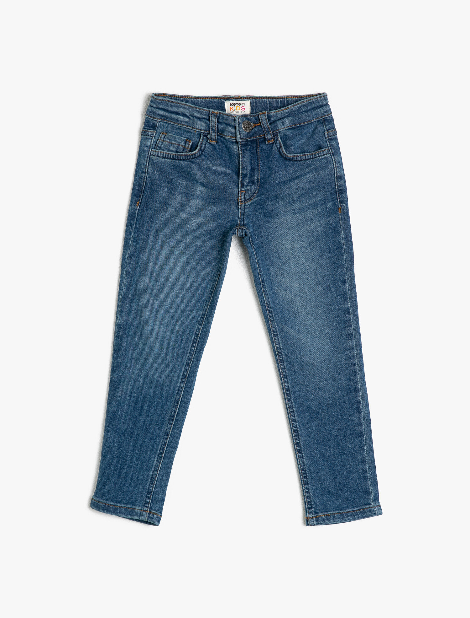 Erkek Çocuk Kot Pantolon Dar Paça Pamuklu Cepli - Slim Jean