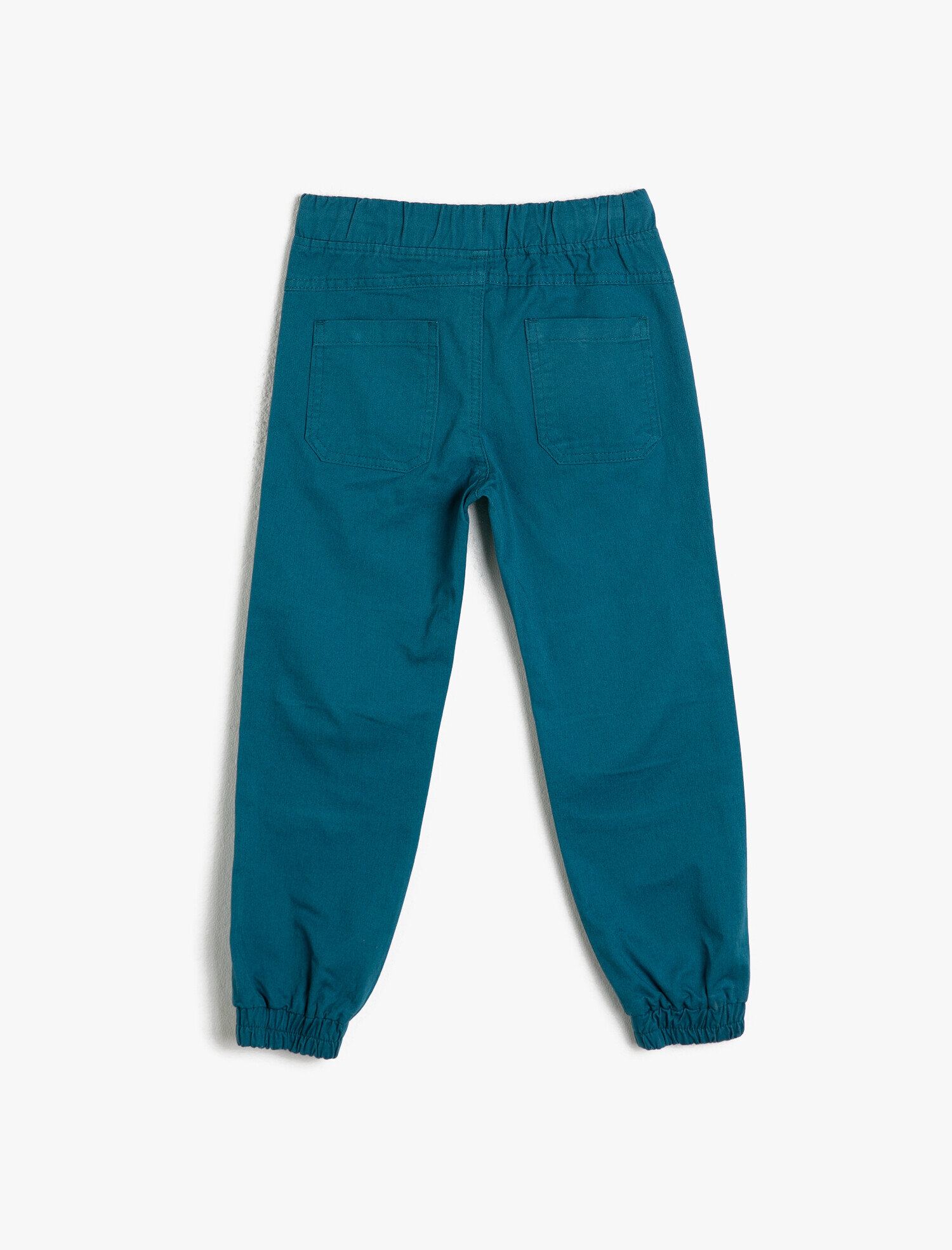  Erkek Çocuk Beli ve Paçası Lastikli Pamuklu Gabardin Kumaştan Jogger Pantalon