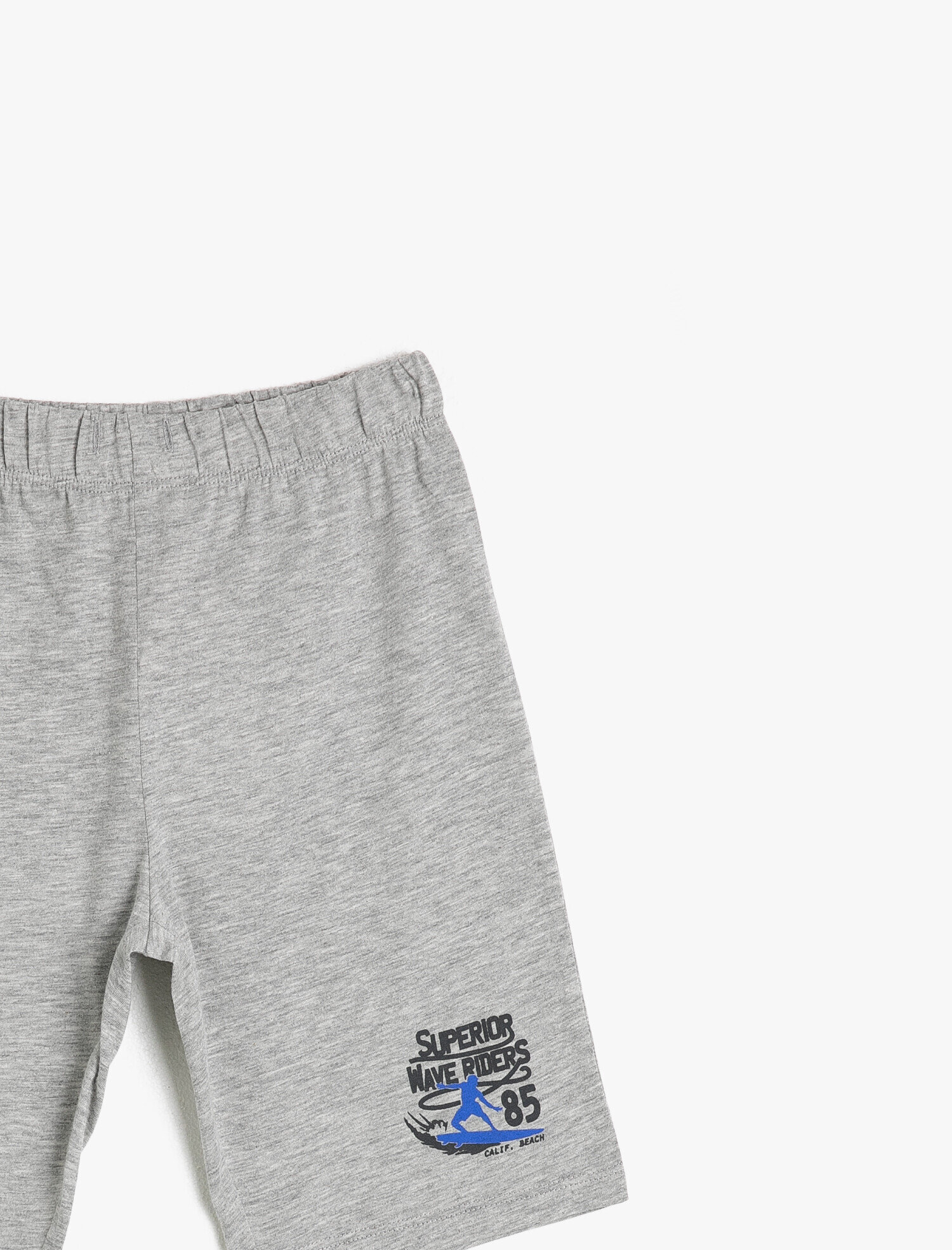  Erkek Çocuk Baskılı Şort Pamuklu Beli Lastikli