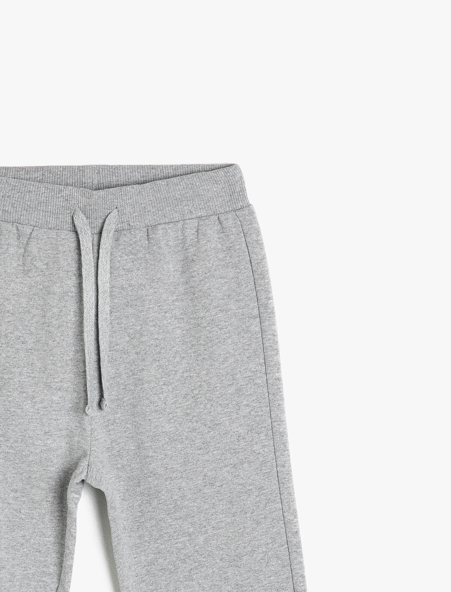  Erkek Çocuk İçi Yumuşak Tüylü Sweatshirt Kumaşından Paçası Ribanalı Jogger Eşofman Altı