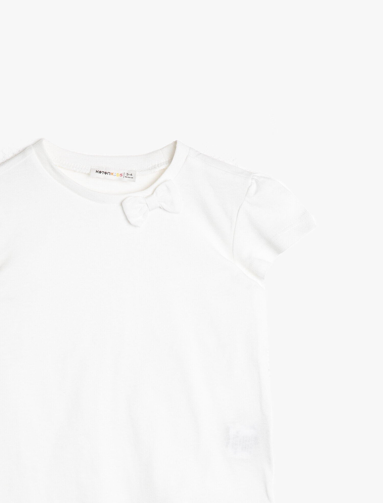  Kız Çocuk Basic Yumuşak Pamuklu Bisiklet Yaka Kısa Kollu Tişört