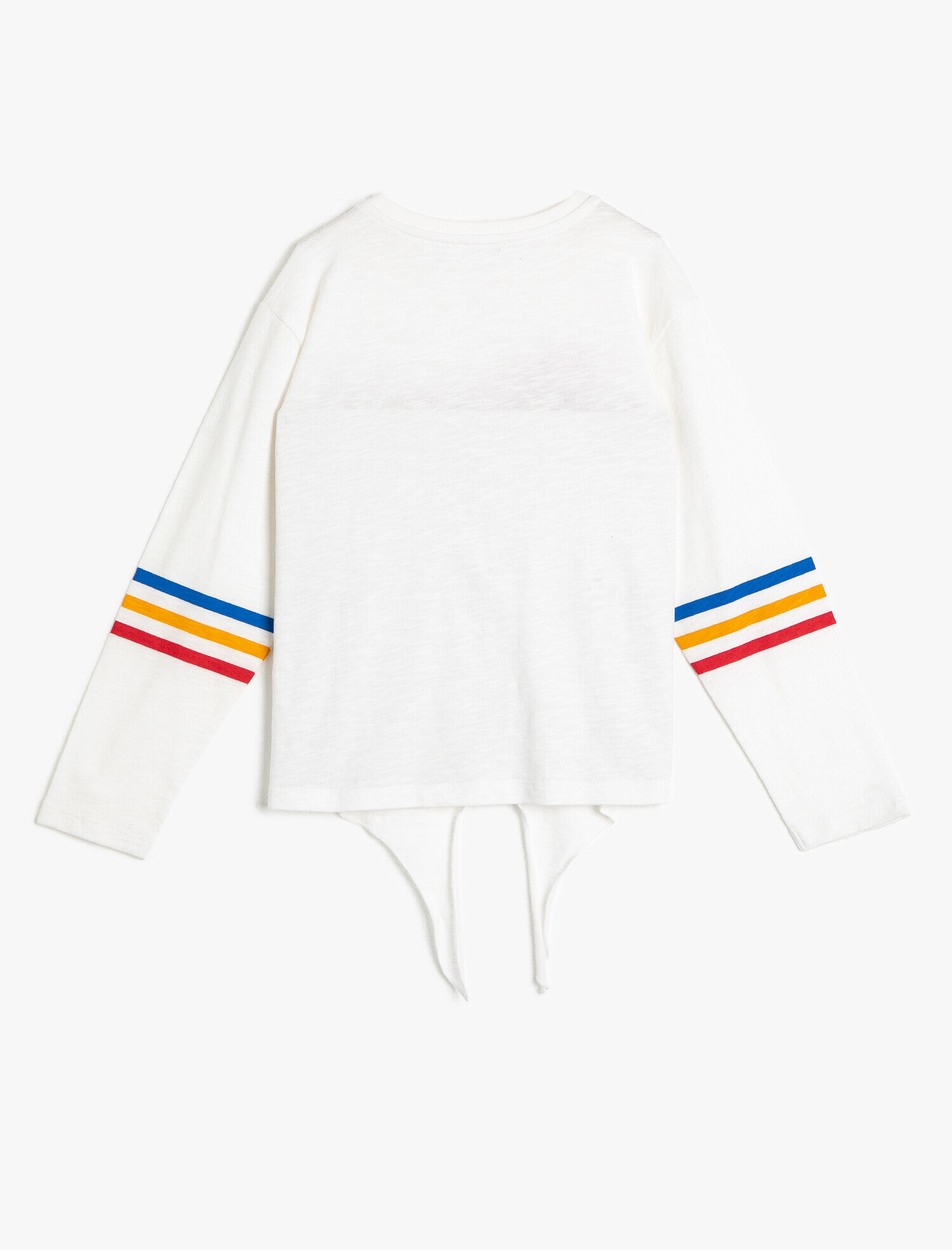  Kız Çocuk Yumuşak Pamuklu Yazılı Aplikeli Uzun Kollu Tişört