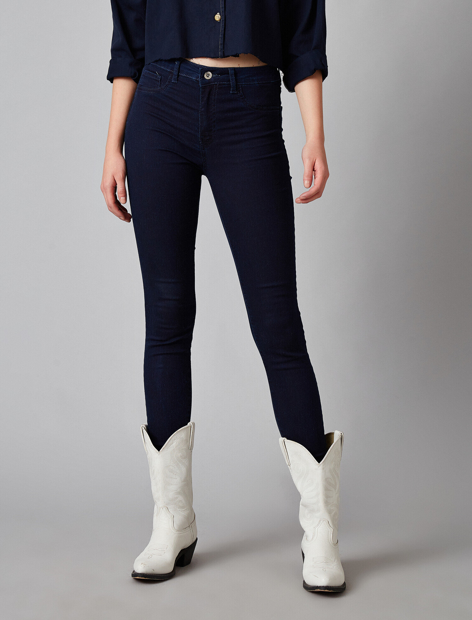   Carmen Jean - Yüksek Bel Dar Kesim Dar Paça Pantolon