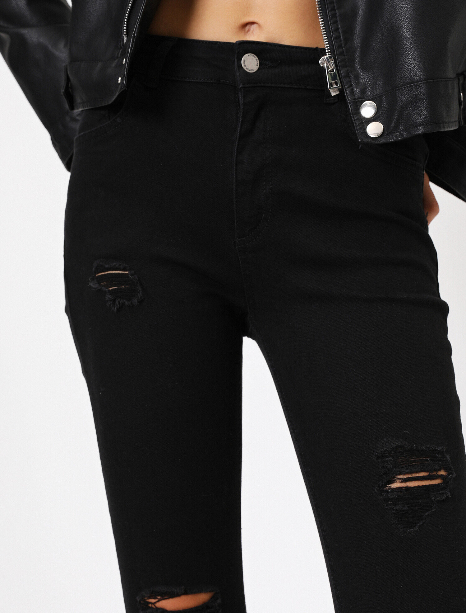   Carmen Yüksek Bel Comfort Strech Yırtık Detaylı Jean Pantolon