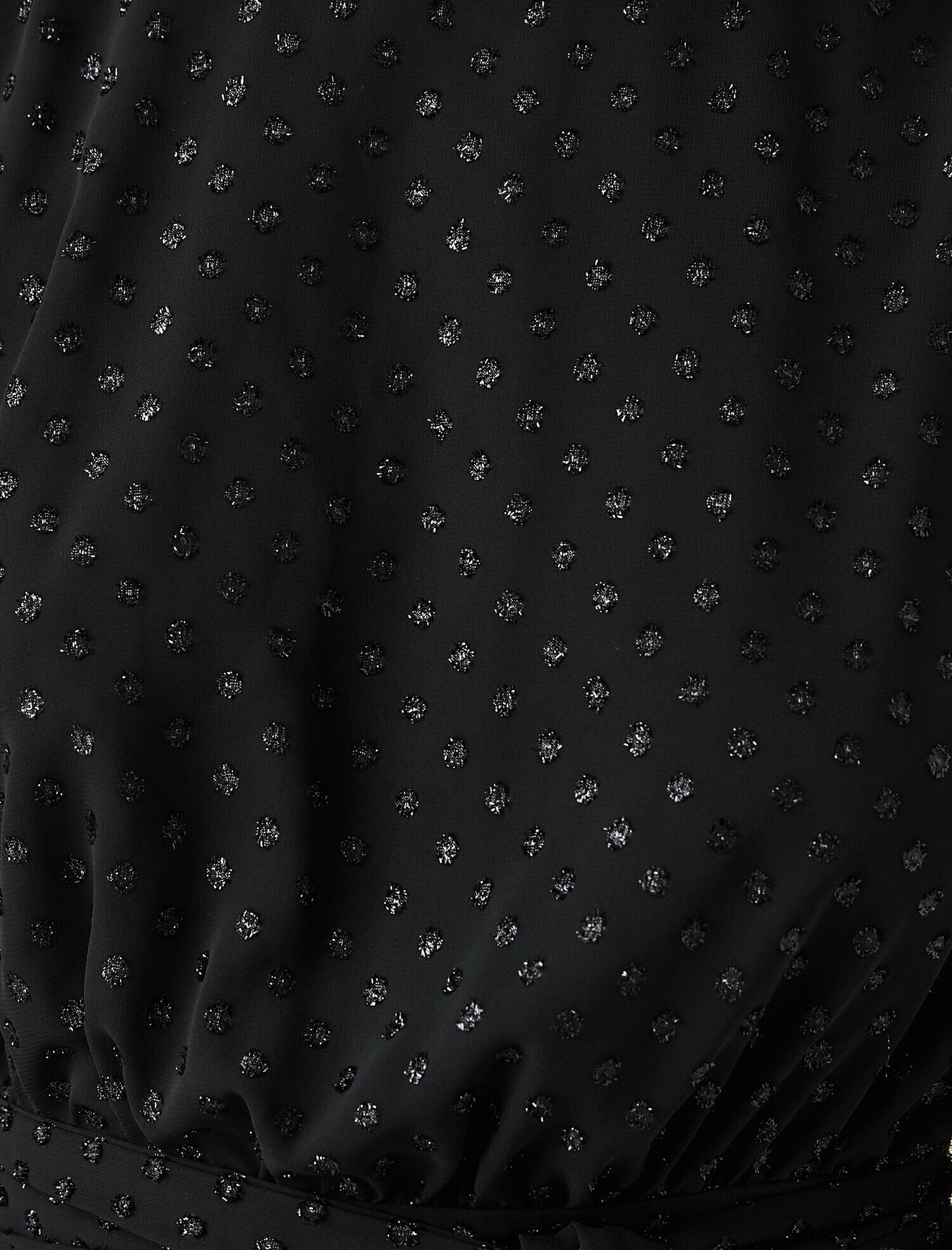   Şifon Abiye Elbise Uzun Kollu Kemerli Kısa