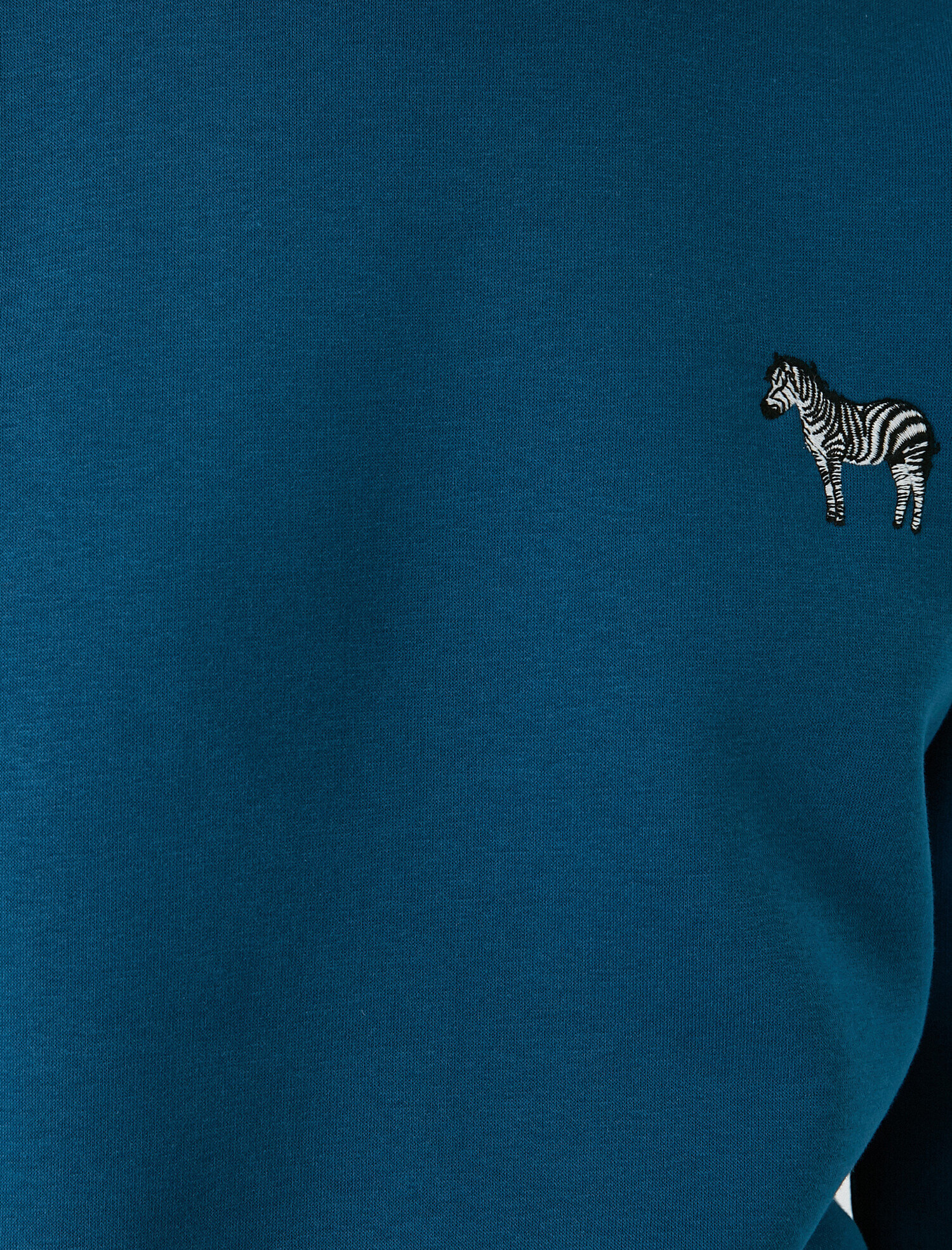   Bisiklet Yaka Uzun Kollu Zebra Detaylı Sweatshirt