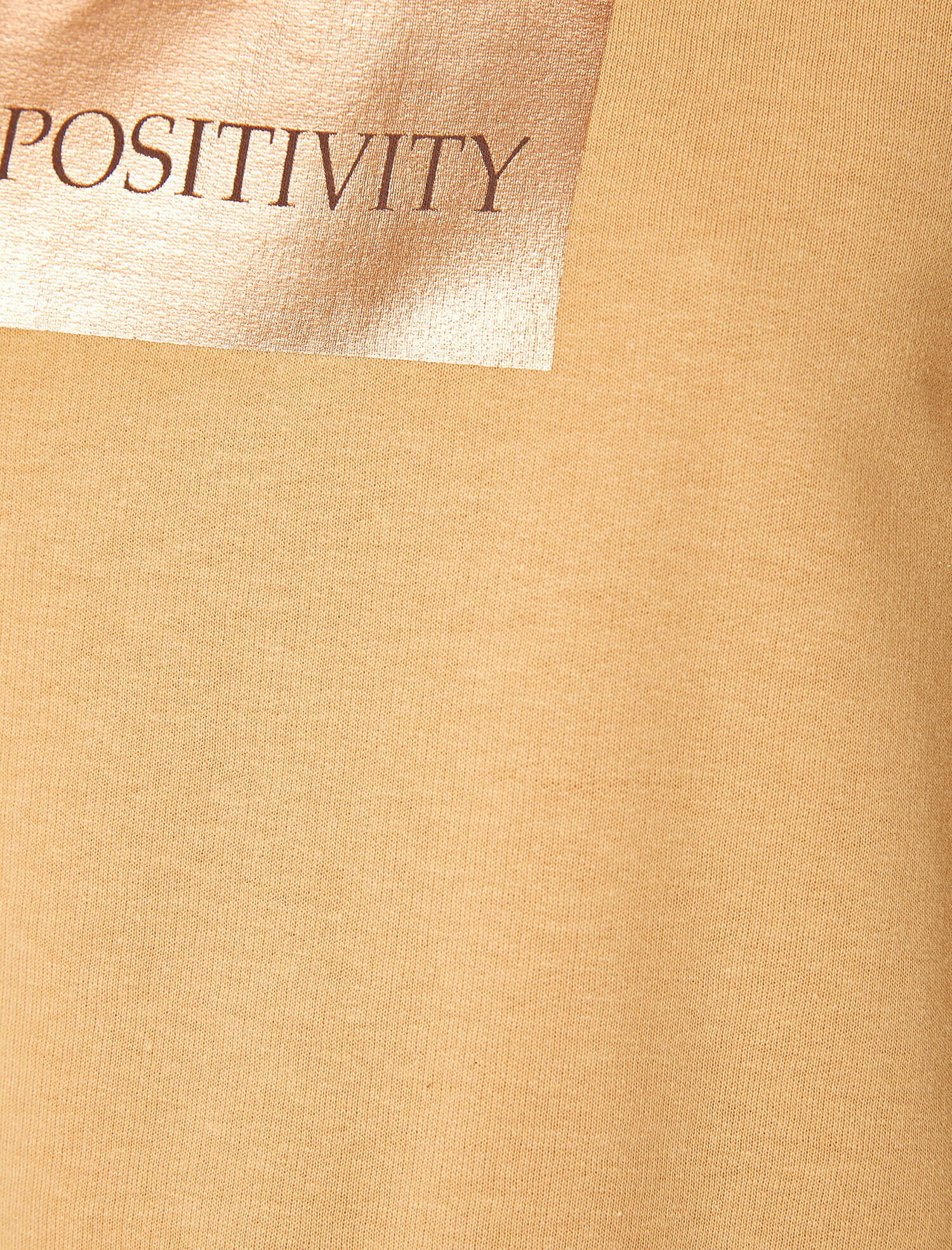   Pamuklu Bisiklet Yaka Yazılı Baskılı Sweatshirt