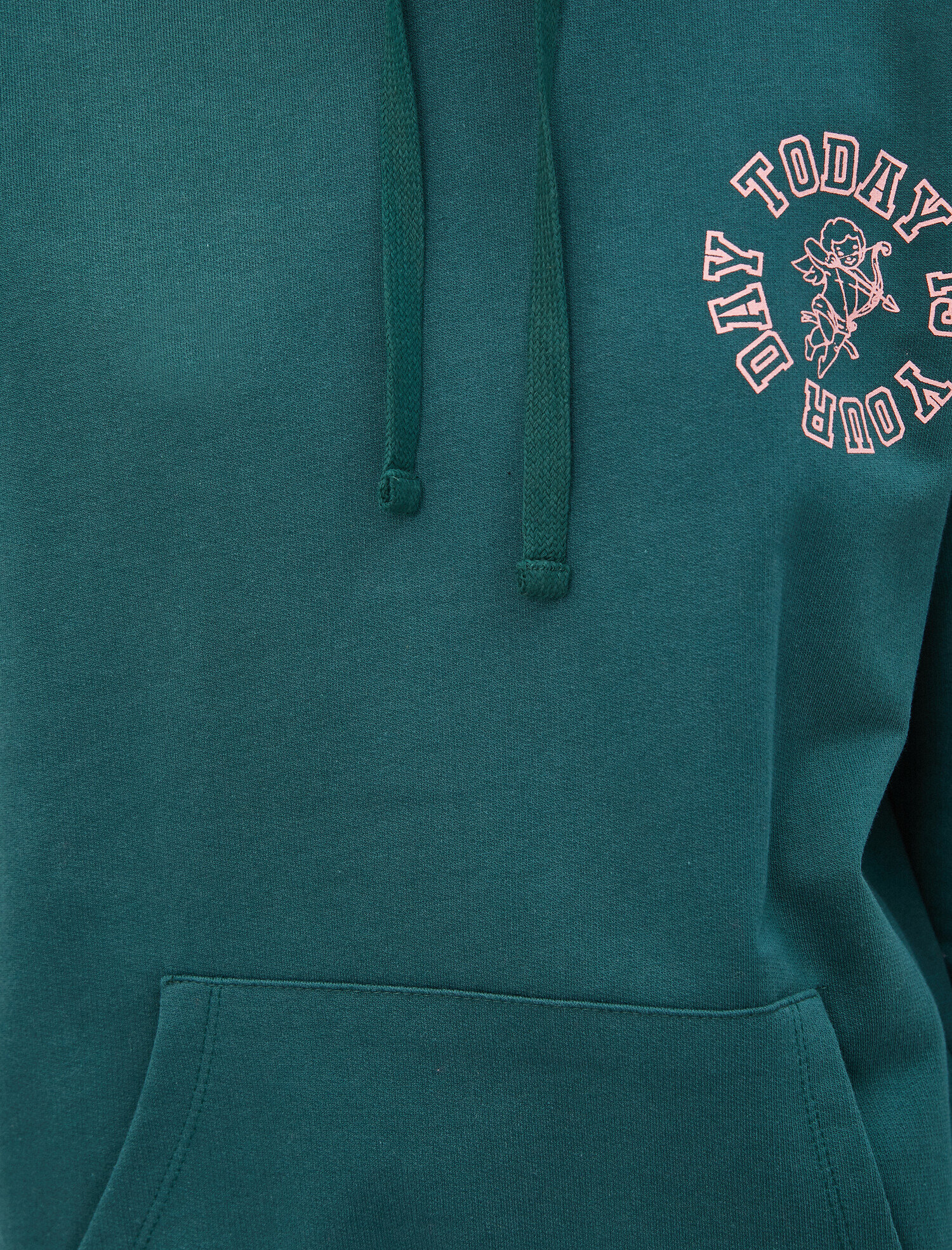   %100 Pamuk Kapüşonlu Yazılı Baskılı Sweatshirt