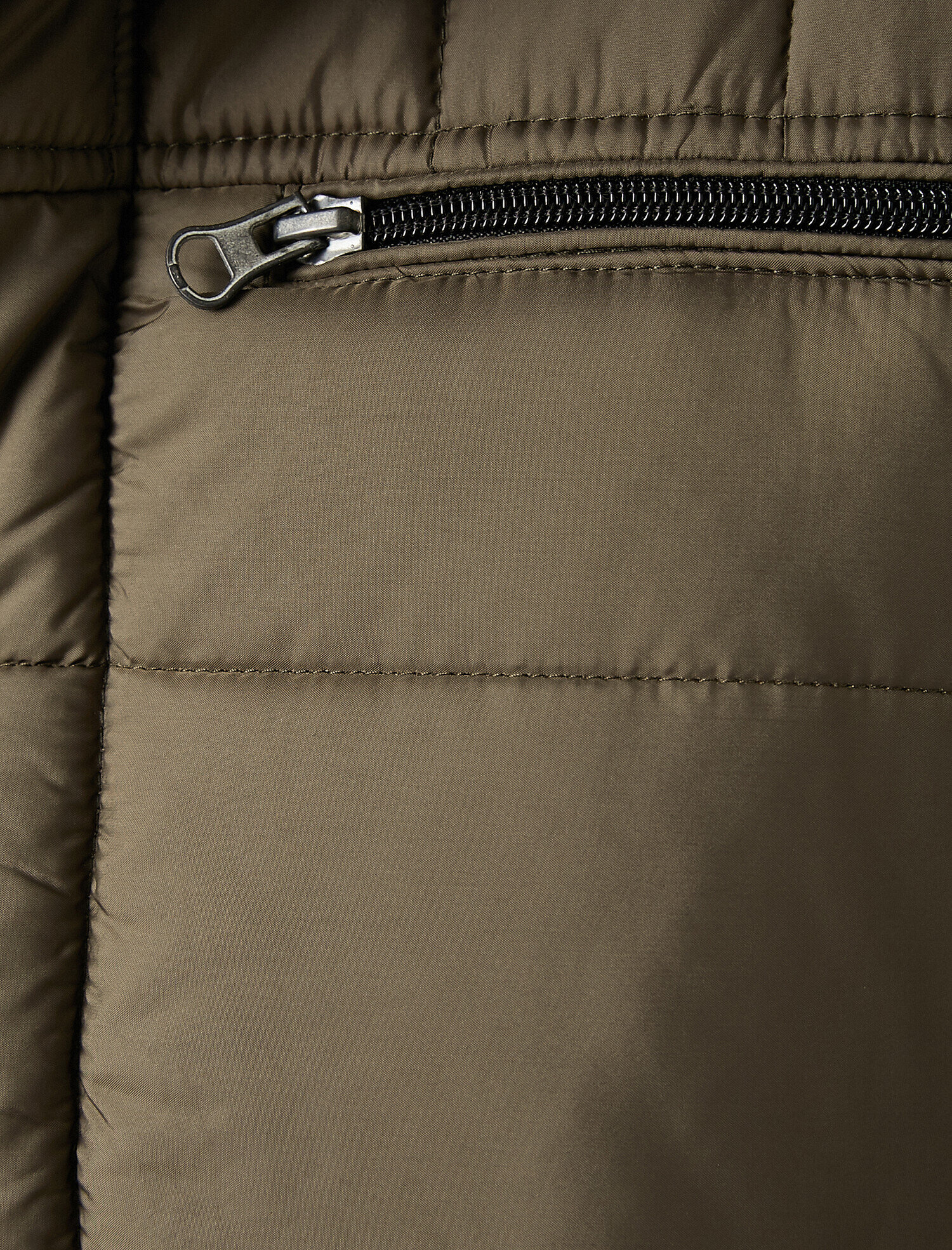   Kapüşonlu Fermuarlı Cepli Kaban