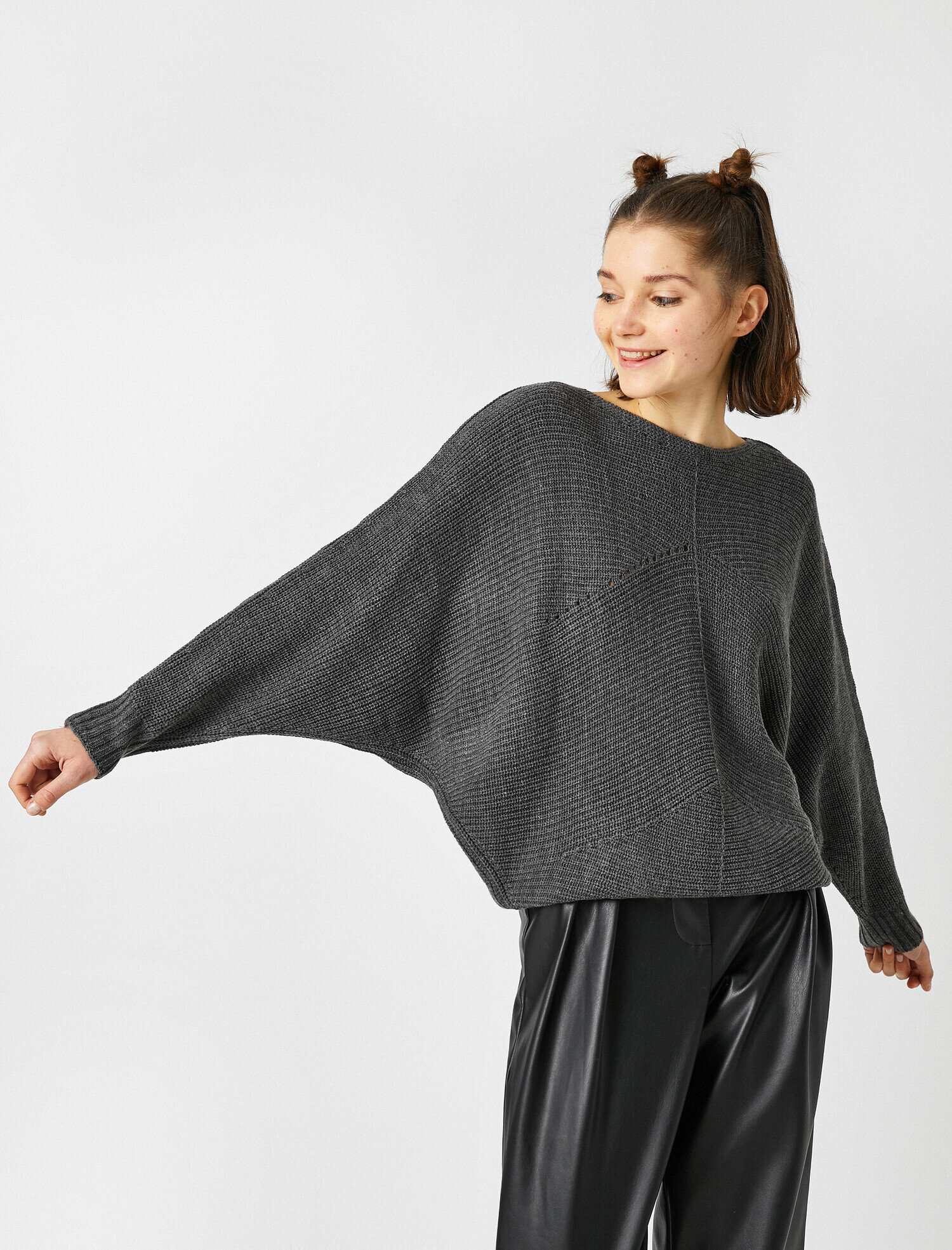   Triko Kazak Kayık Yaka Uzun Kollu