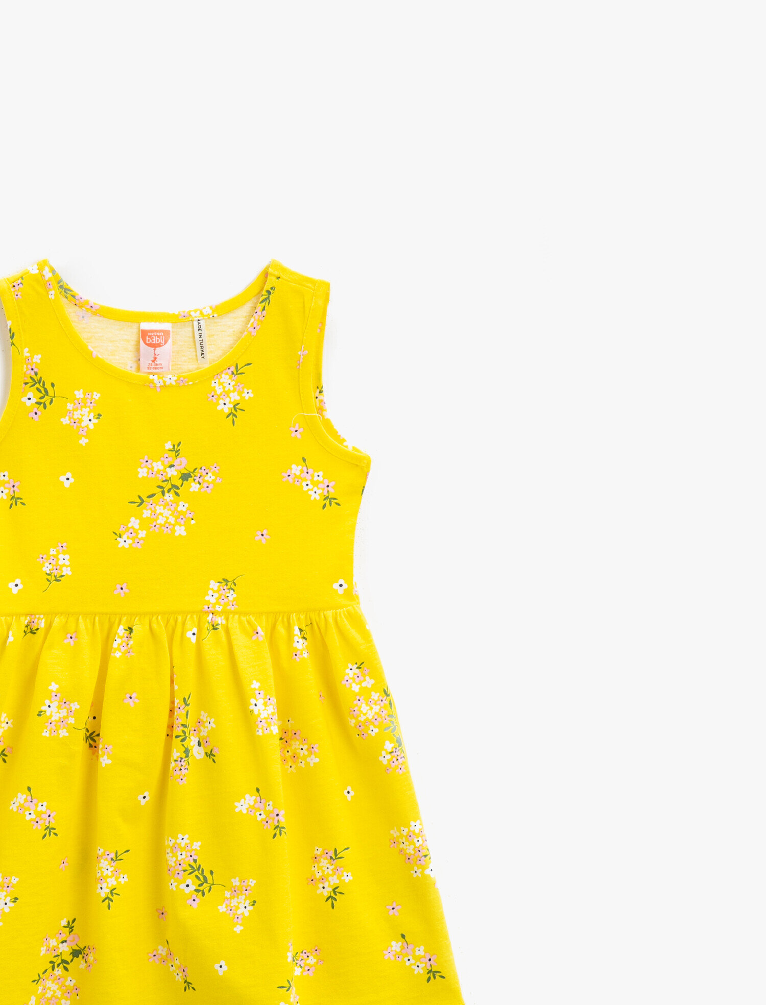  Kız Bebek Çiçekli Yazlık Elbise Pamuklu