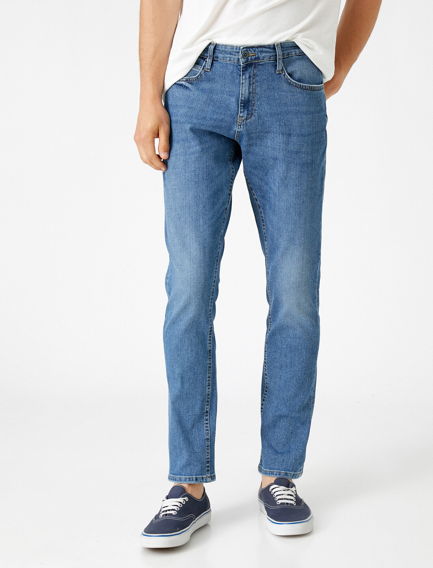   Straight Fit Boru Paça Kot Pantolon - Mark Jean