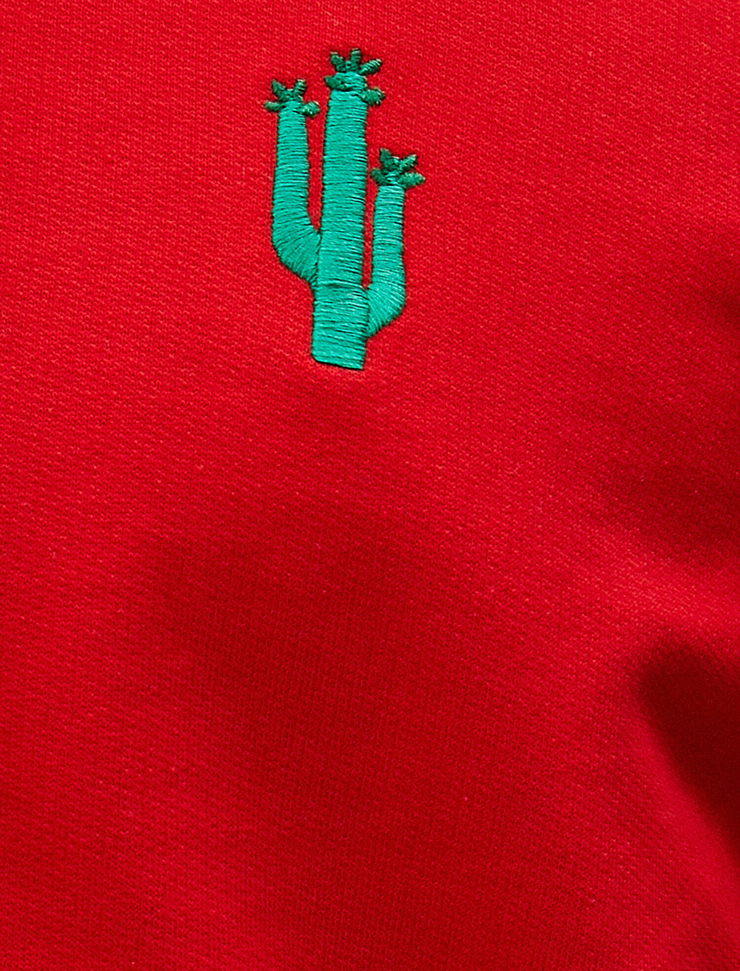   Kapüşonlu İşlemeli Uzun Kollu Pamuklu Sweatshirt