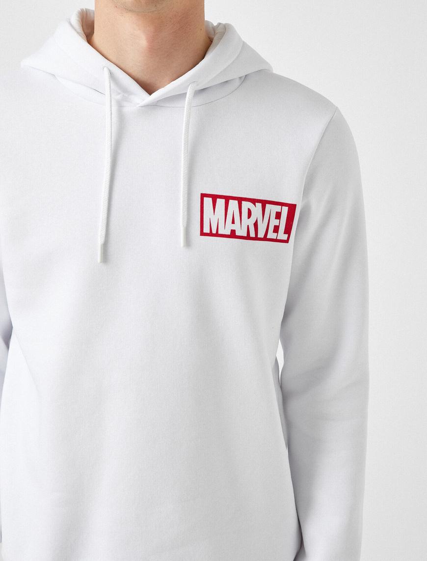   Marvel Lisanslı Kapüşonlu Uzun Kollu Sweatshirt