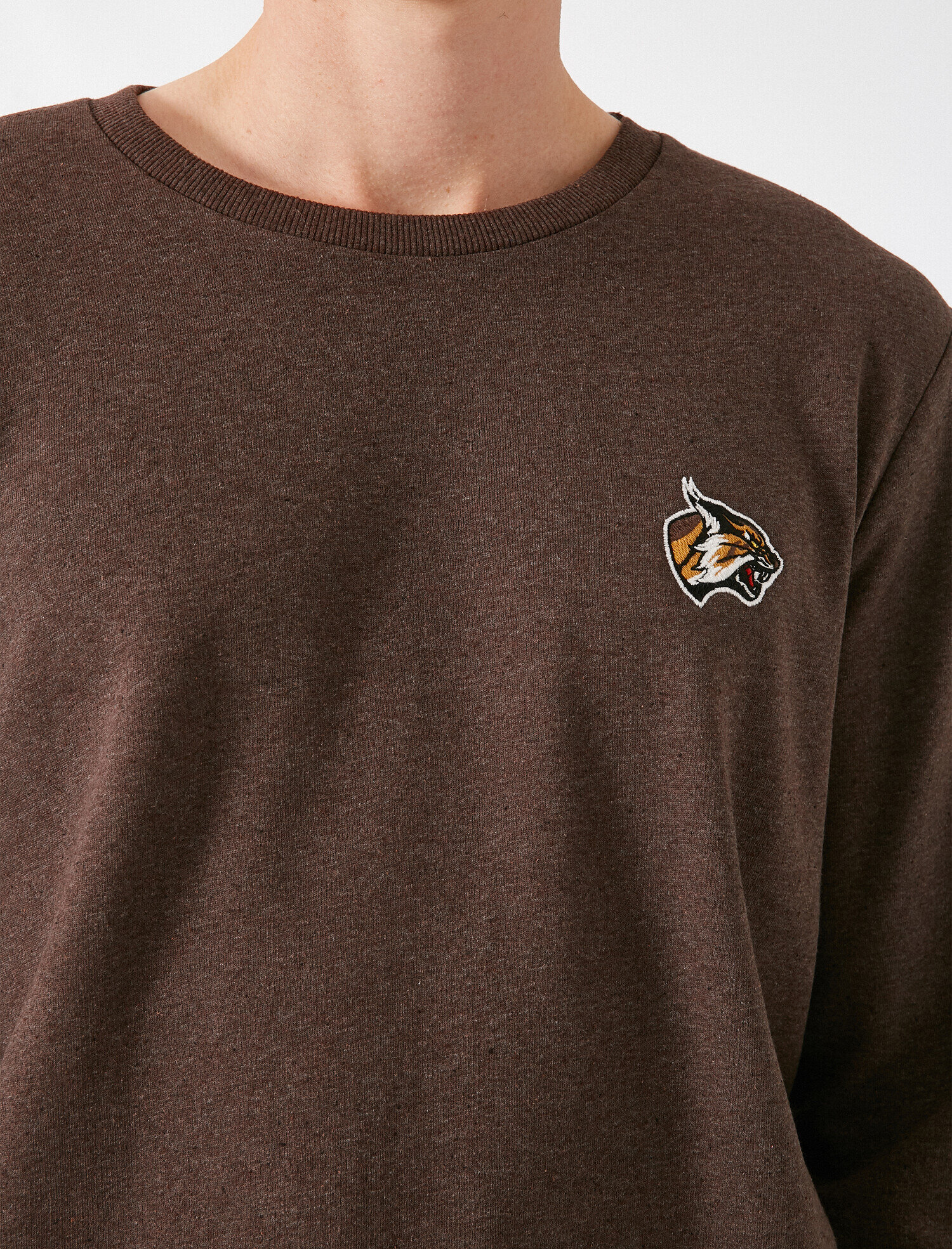   Bisiklet Yaka Uzun Kollu Sweatshirt